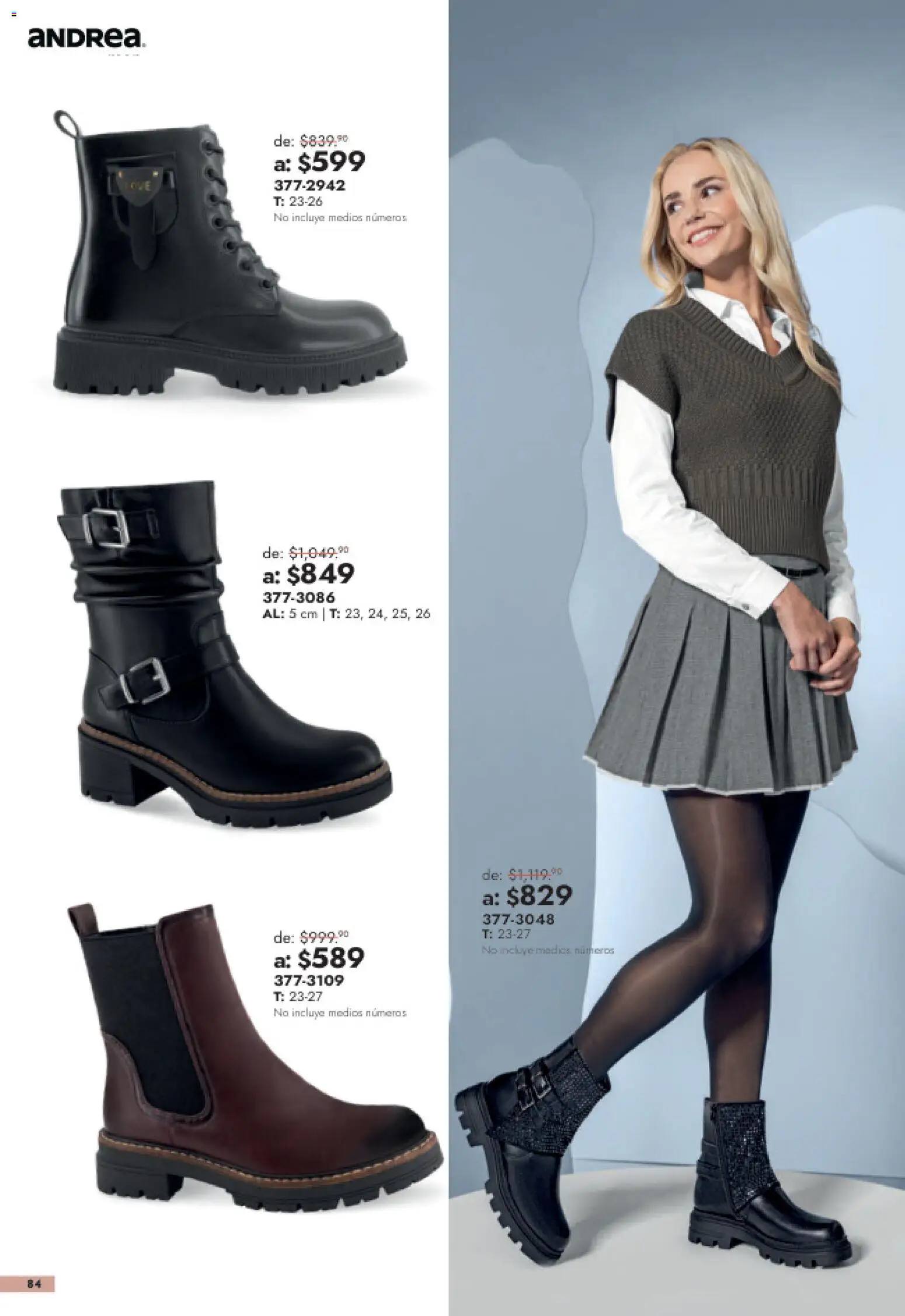 Nuevas ofertas de Andrea válidas en toda la República Mexicana desde el 26/07/2026. ¡Encuentra las mejores ofertas en Andrea catálogo Outlet! | Página: 84