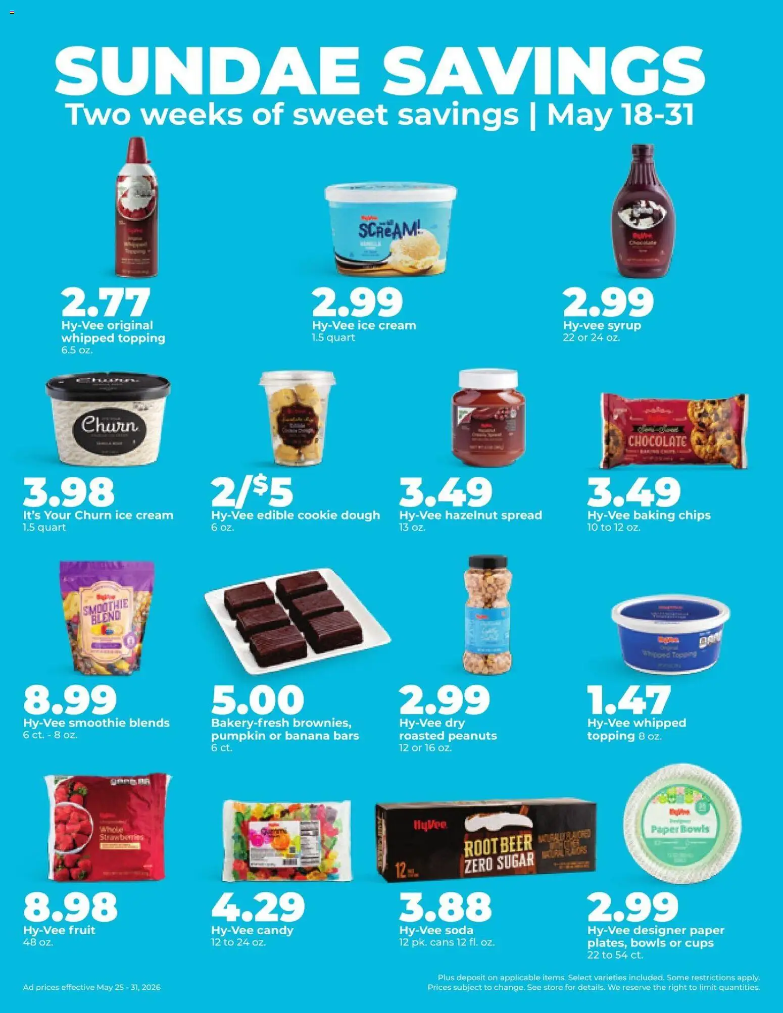 HyVee Weekly Ad - valid from 25.05.2026 | Page: 18 | Products: Beer, Chips, Cream, Pumpkin