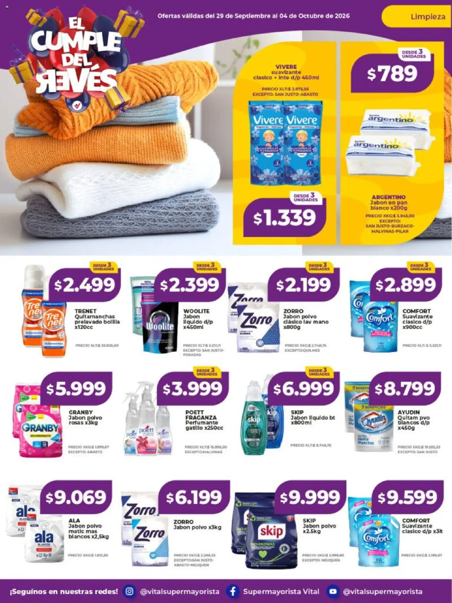 Vital - Ofertas │ válido desde el 29/09/2026 | Página: 12 | Productos: Polvo, Jabón líquido, Quitamanchas, Pan