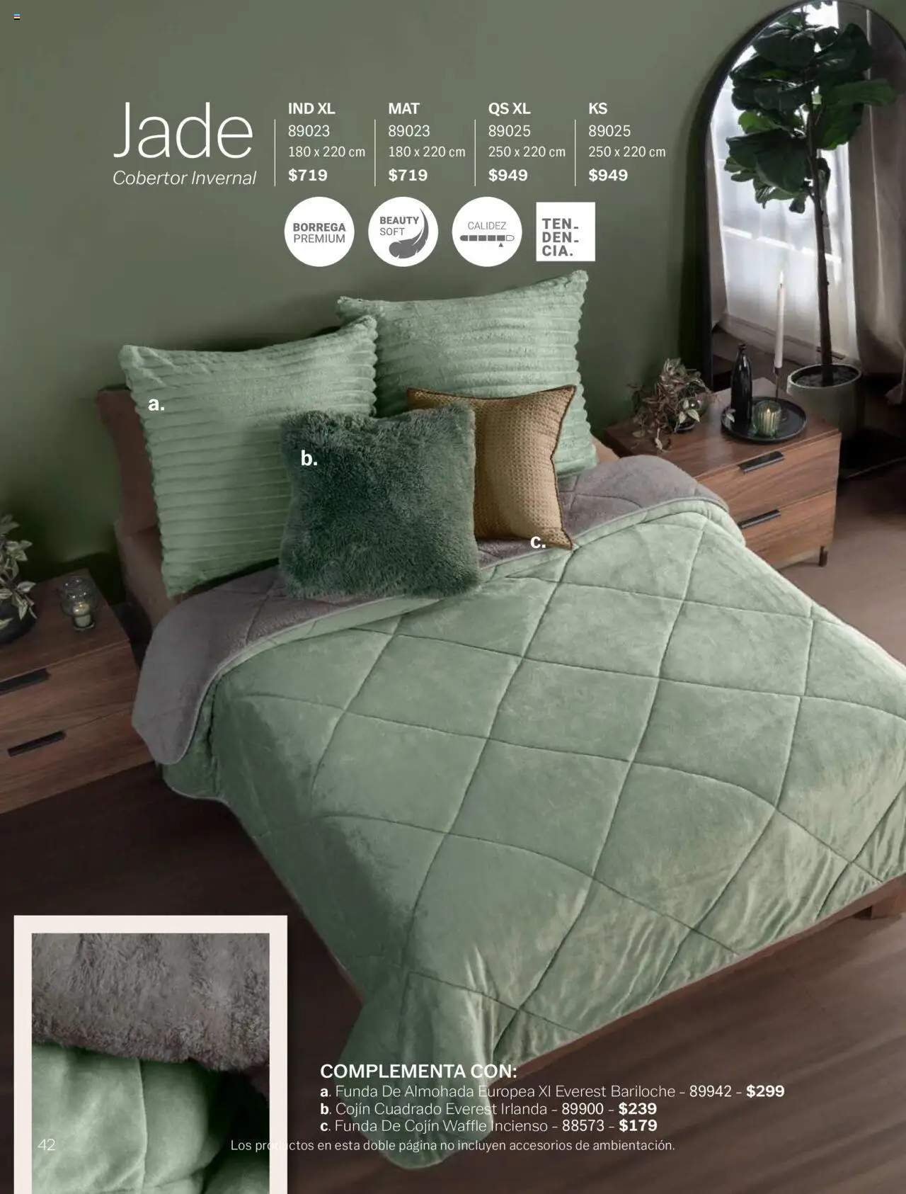 Nuevas ofertas de Vianney válidas en toda la República Mexicana desde el 15/08/2025. ¡Encuentra las mejores ofertas en Vianney - Catálogo Invierno! | Página: 44 | Productos: Cobertor, Funda, Funda de almohada, Almohada