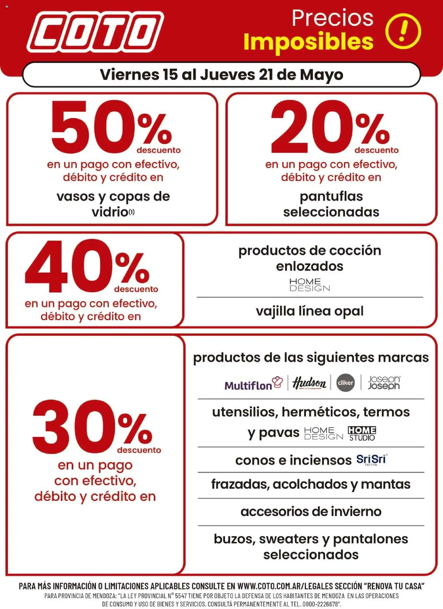 Coto - Renova │ válido desde el 15.05.2026 | Página: 1 | Productos: Pantalones, Vasos