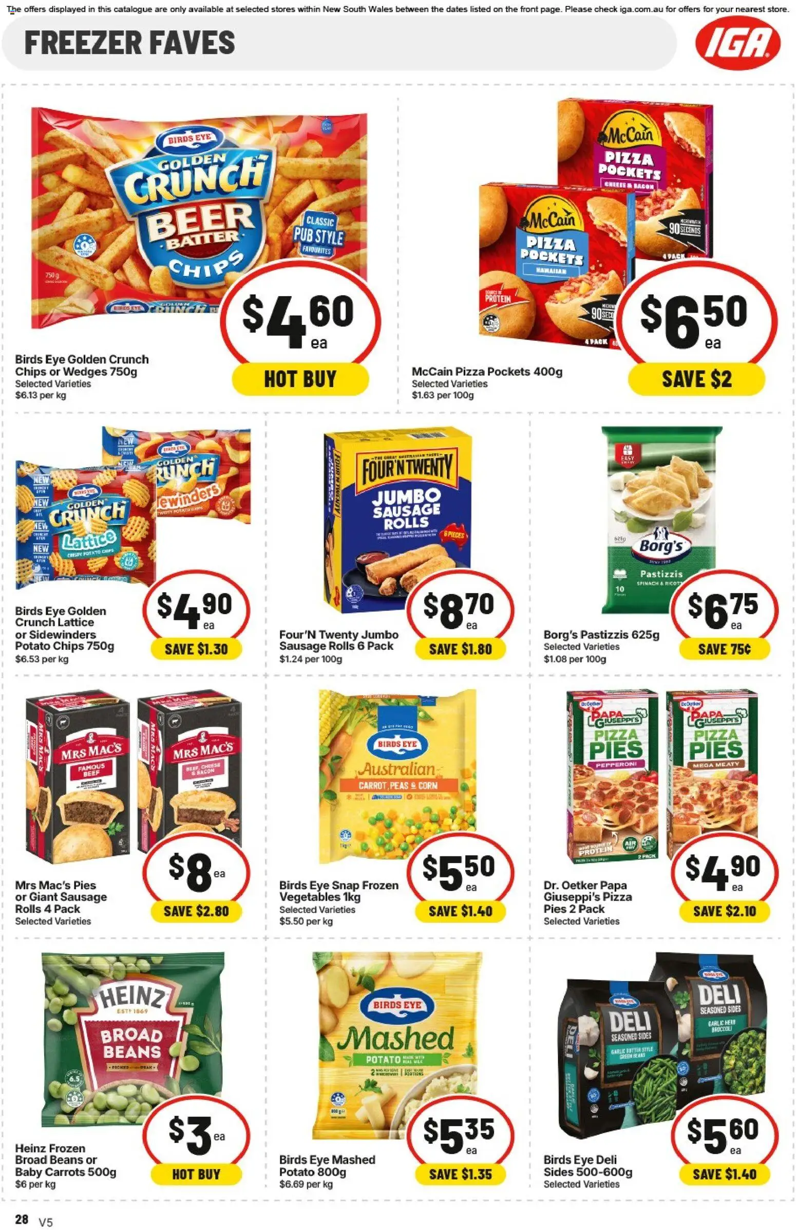 IGA catalogue - valid from 25/08/2026 | Page: 37 | Products: Butter, Pizza, Spinach, Freezer