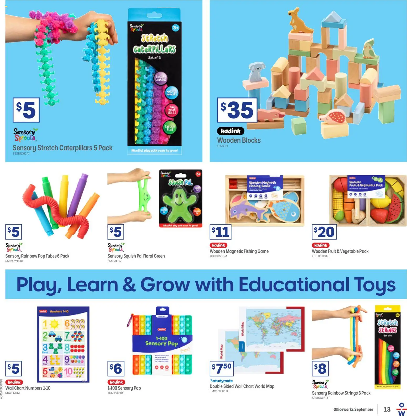Officeworks catalogue - valid from 08/09/2026 | Page: 14 | Products: Floral, Tubes, Toys, Game
