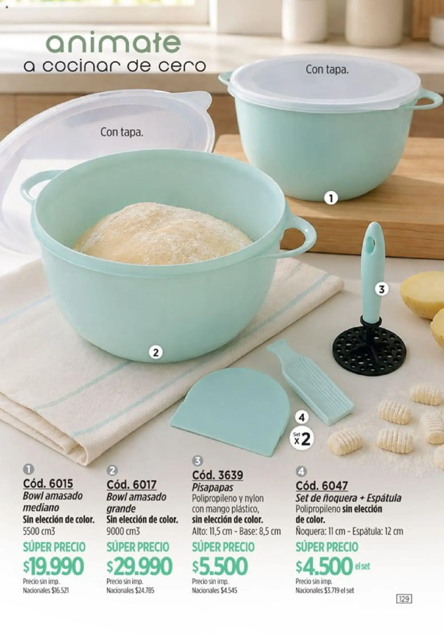 Catálogo Amodil Campaña 15 │ válido desde el 26/08/2026 | Página: 129 | Productos: Bowl, Espatula, Mango