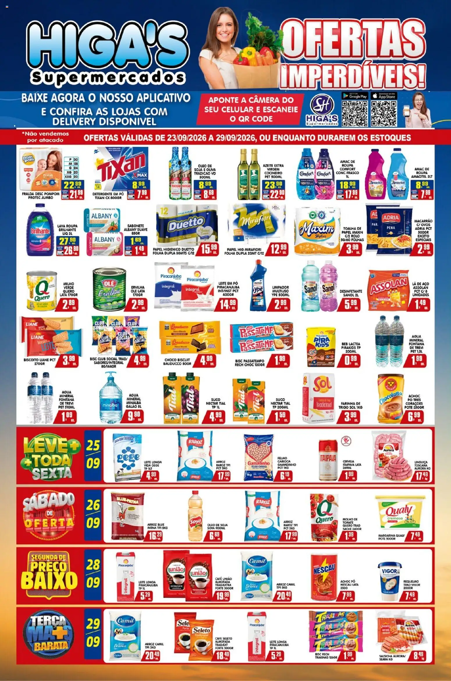 Higa's Supermercado Folheto - válido de 23/09/2026 | Página: 1 | Produtos: Café, Sabonete, Azeite, Câmera