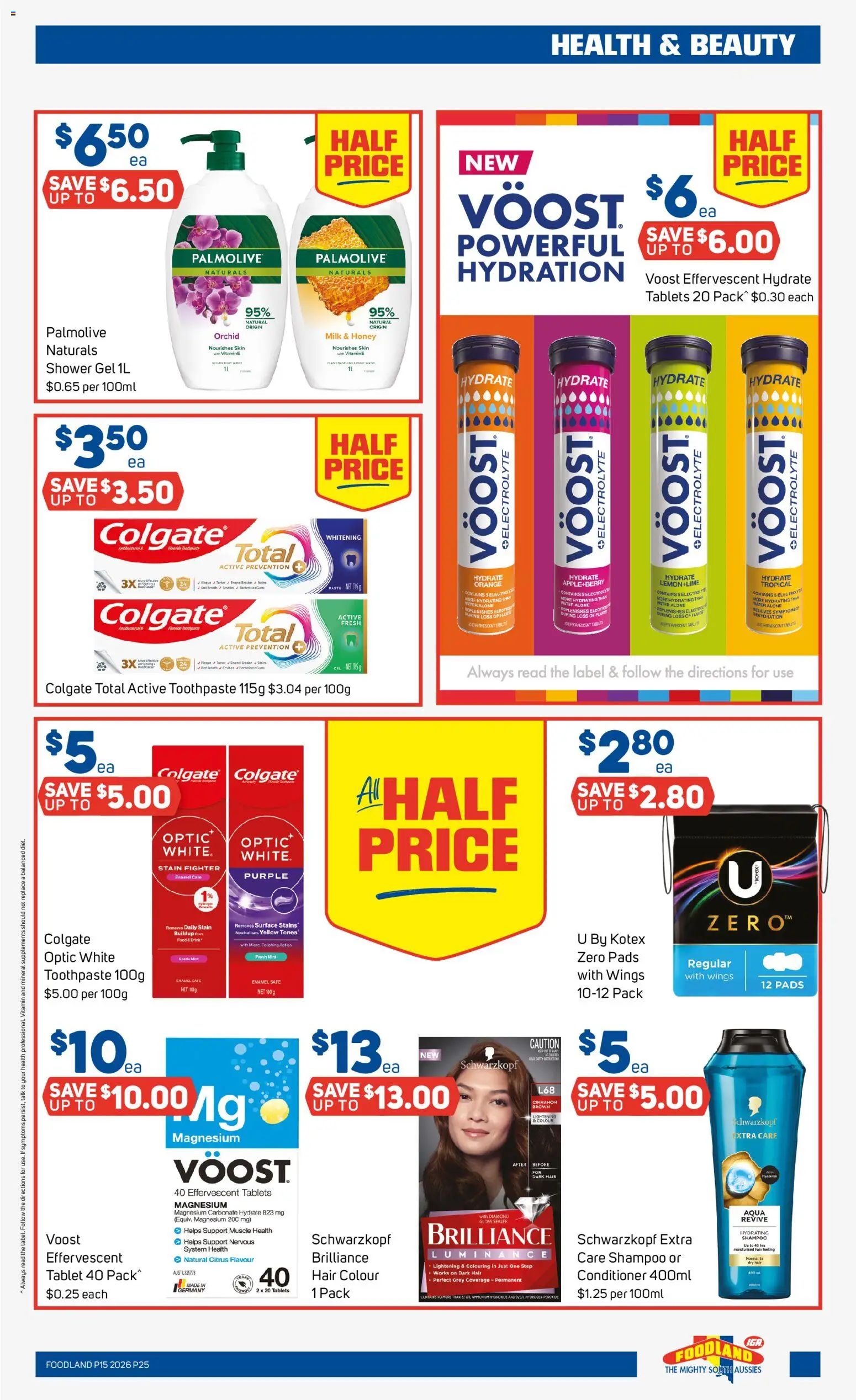Foodland catalogue - valid from 08.04.2026 | Page: 25 | Products: Hair conditioner, Hair colour, Safe, Tablets