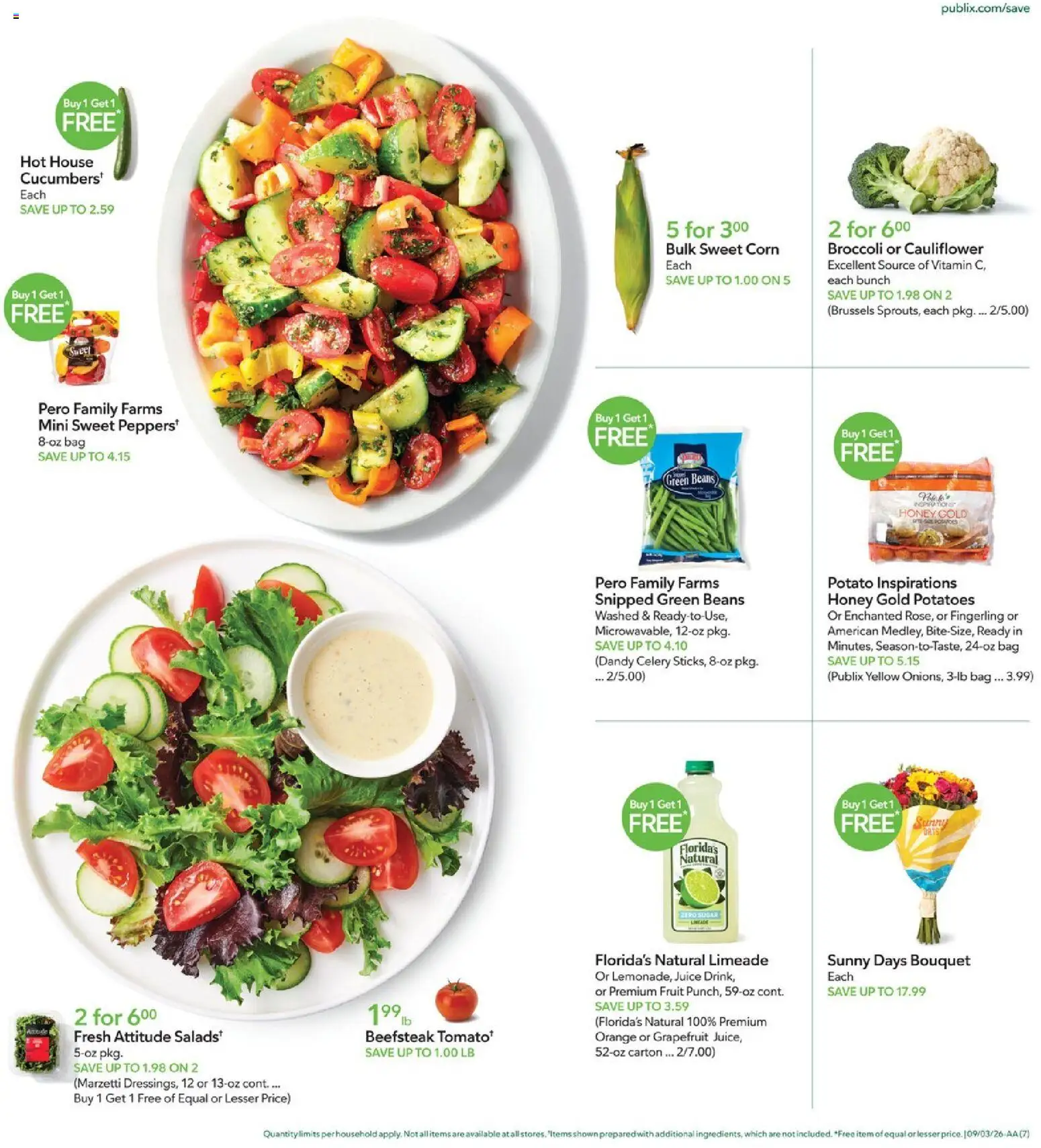 Publix Weekly Ad - valid from 09/02/2026 | Page: 7 | Products: Potatoes, Fruit, Bag, Beans
