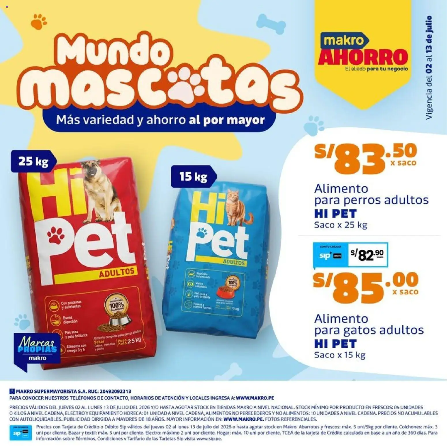 Catálogo Makro válido desde 02/07/2026 | Página: 1 | Productos: Cereales, Saco