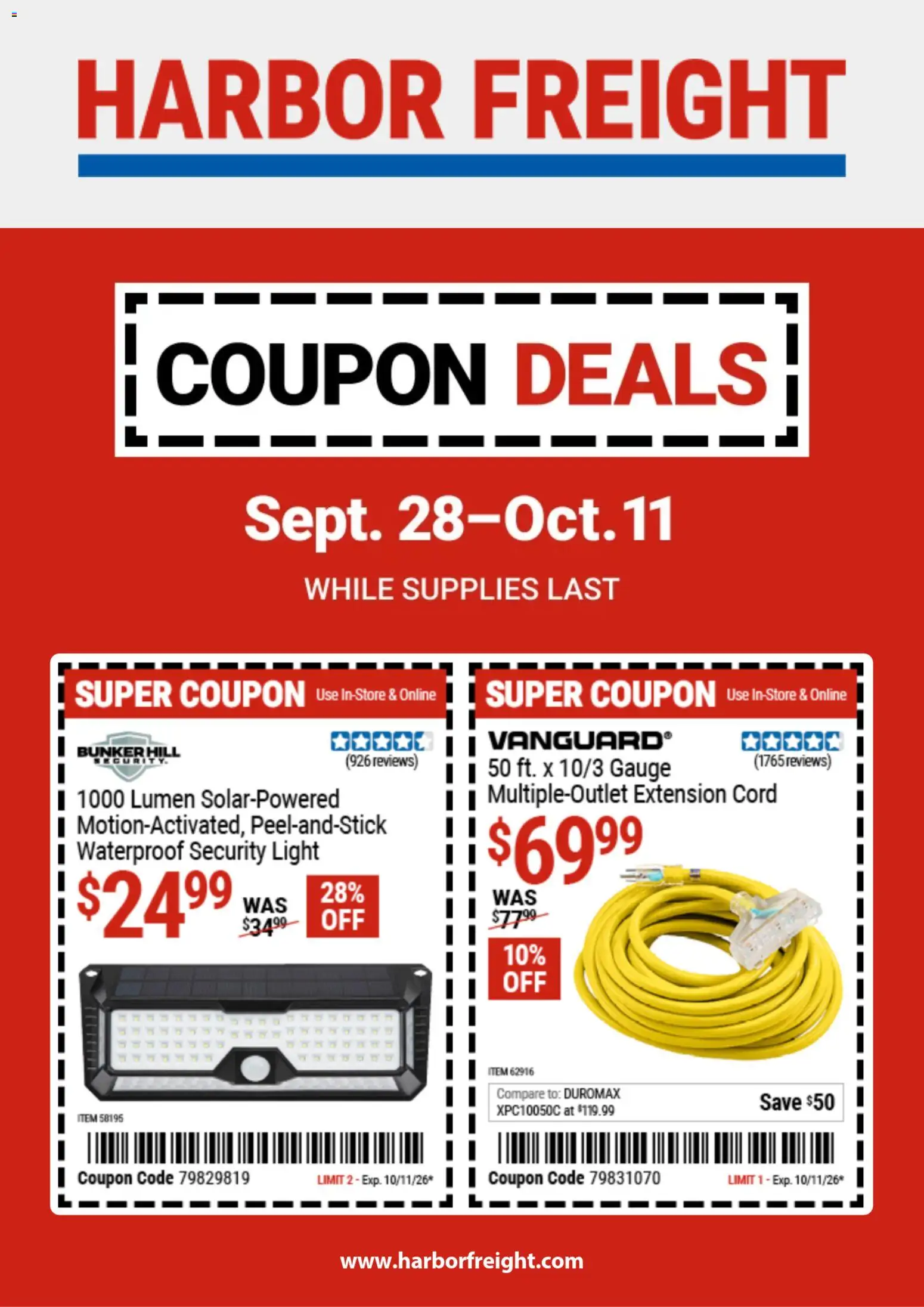 Harbor Freight Weekly Ad - valid from 09/28/2026 | Page: 1