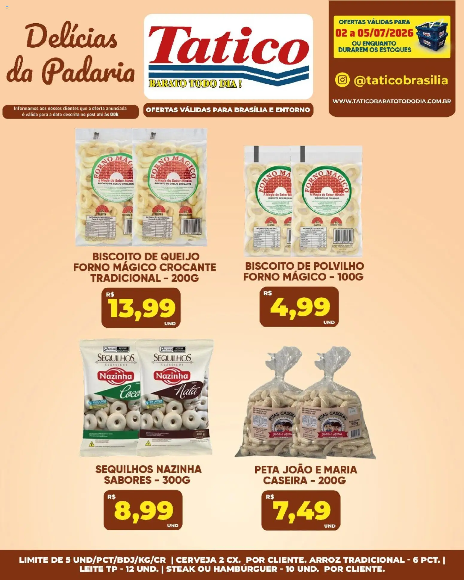 Tatico Folheto - válido de 02/07/2026 | Página: 24 | Produtos: Queijo, Cerveja, Arroz, Hambúrguer