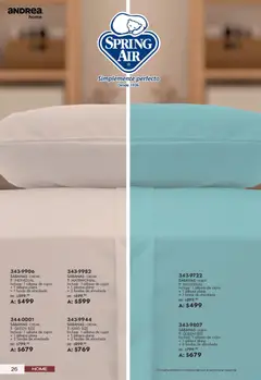 Vista previa de Andrea catálogo Lo mejor para tu hogar, nuevo folleto de la tienda, válido en México a partir del 21/06/2026 | Página: 26 | Productos: Crema, Funda, Funda de almohada, Almohada