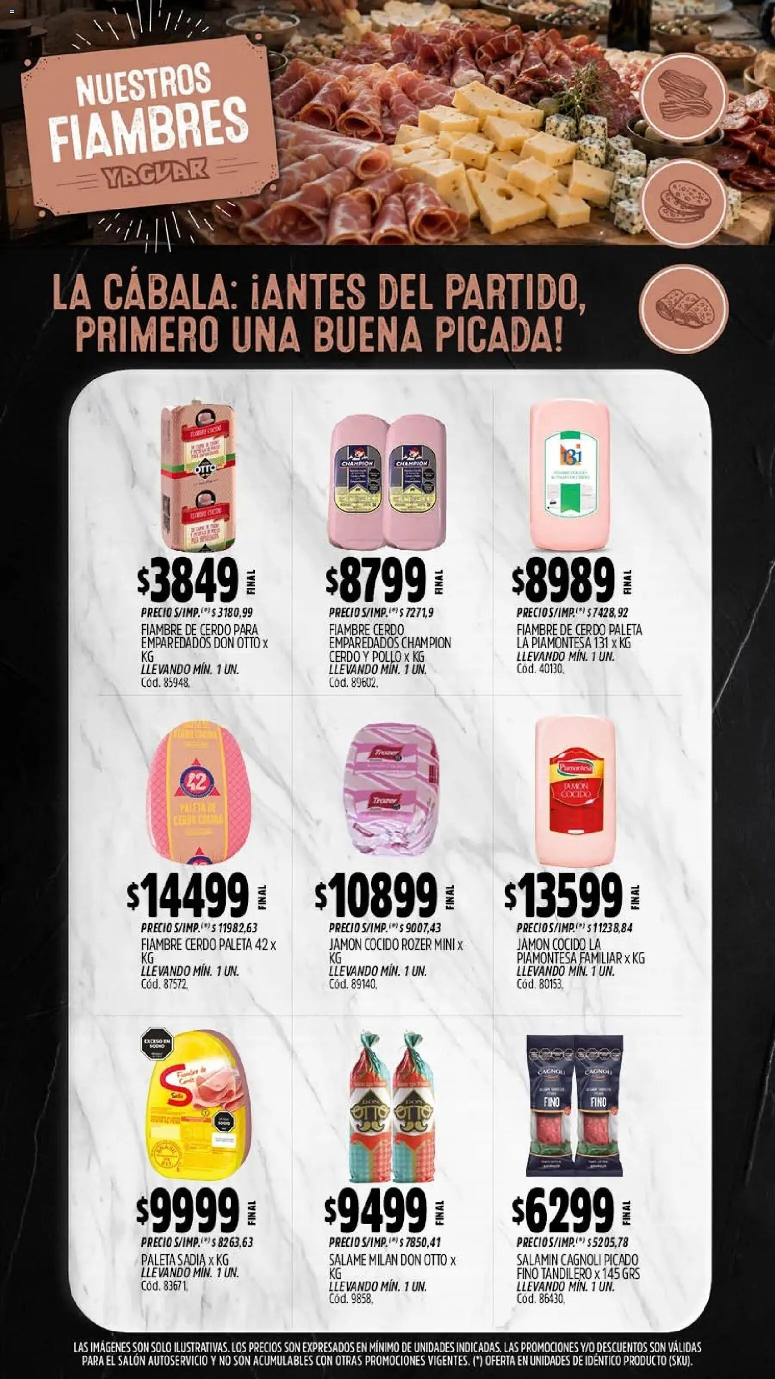 Yaguar catálogo │ válido desde el 20/07/2026 | Página: 7 | Productos: Pollo, Paleta, Jamón, Salame
