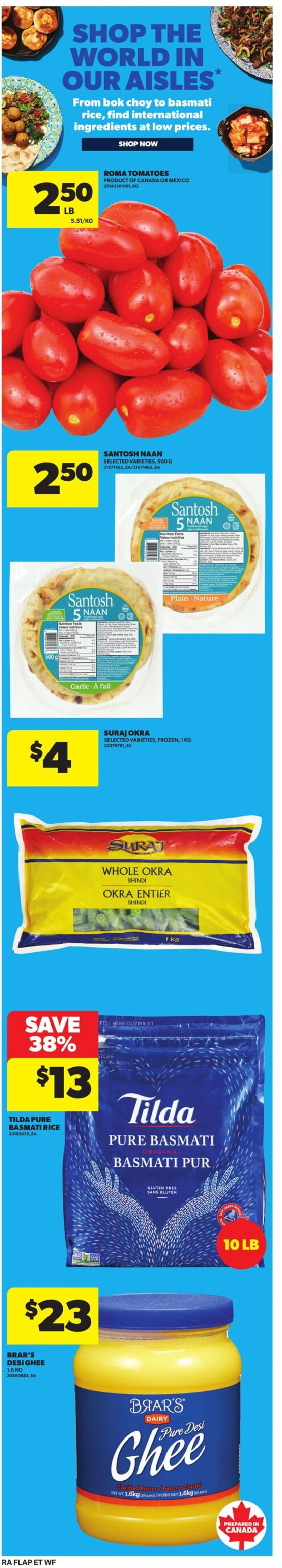 Atlantic Superstore flyer valid from Jul 2, 2026 | Page: 5 | Products: Rice, Butter, Tomatoes