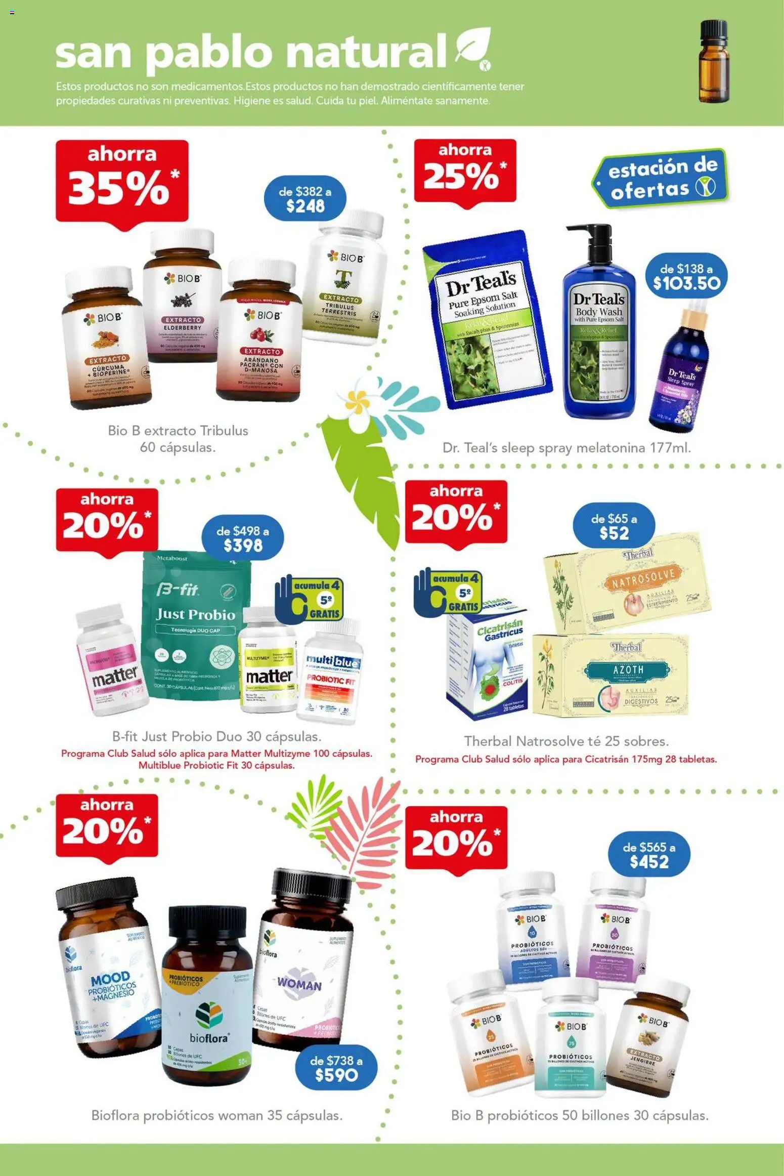Nuevas ofertas de Farmacia San Pablo válidas en toda la República Mexicana desde el 21/06/2026. ¡Encuentra las mejores ofertas en Farmacia San Pablo catálogo! | Página: 6