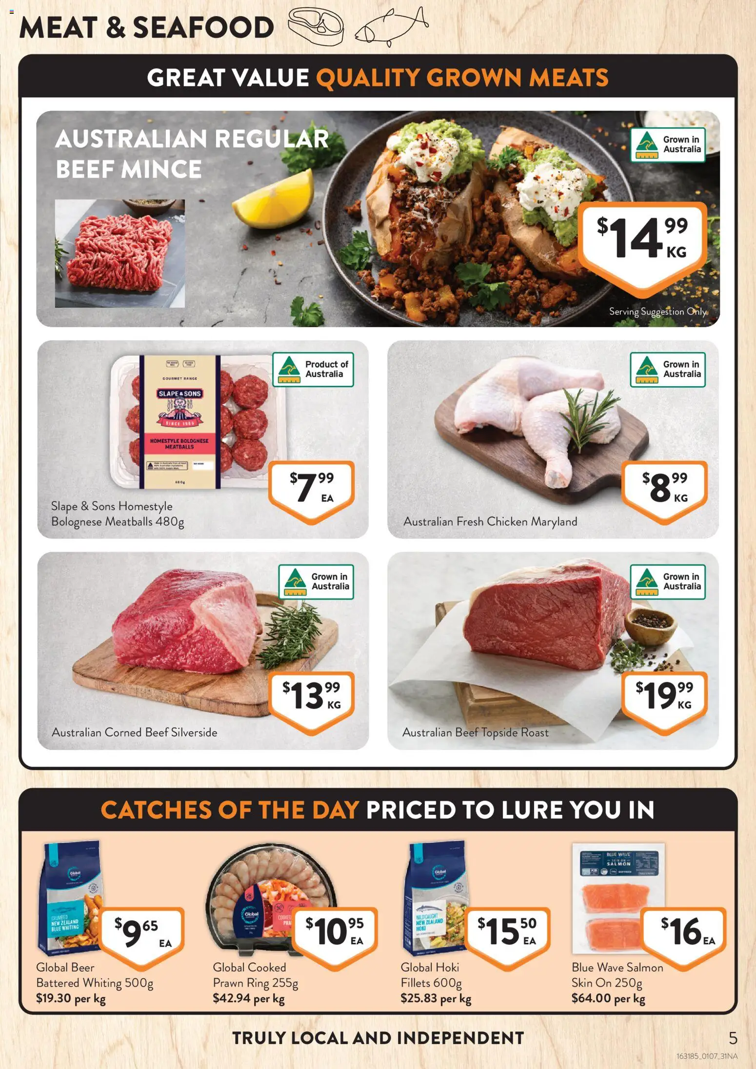 Foodworks catalogue - valid from 01/07/2026 | Page: 5 | Products: Chicken, Beef, Meat, Salmon