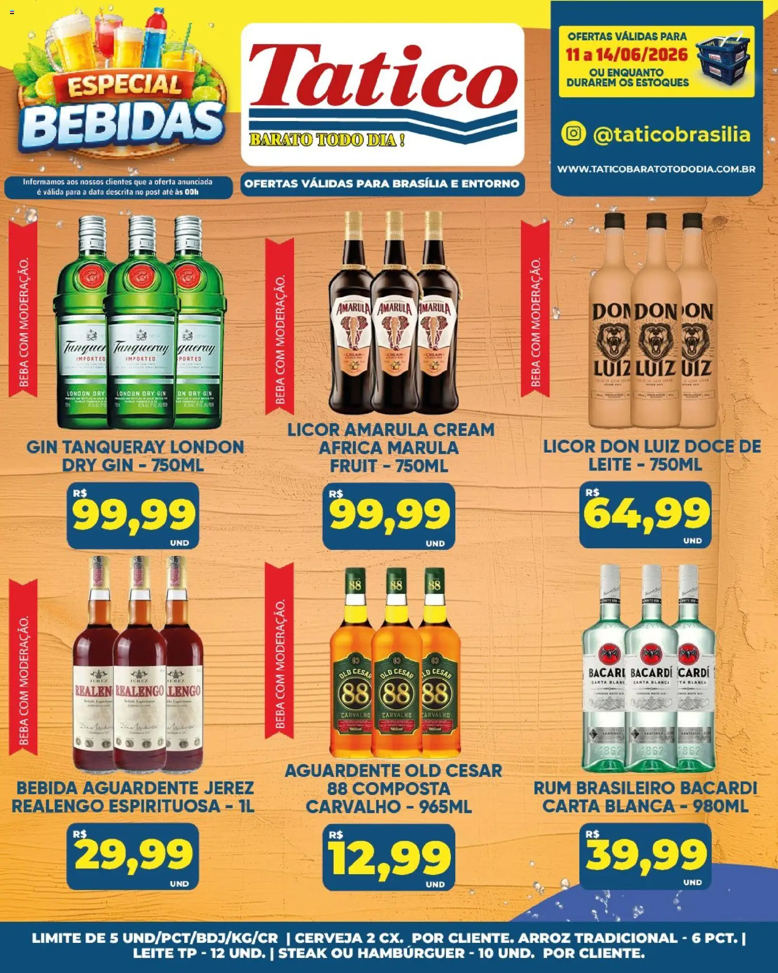 Tatico Folheto - válido de 13.06.2026 | Página: 52 | Produtos: Leite, Arroz, Bebida, Rum
