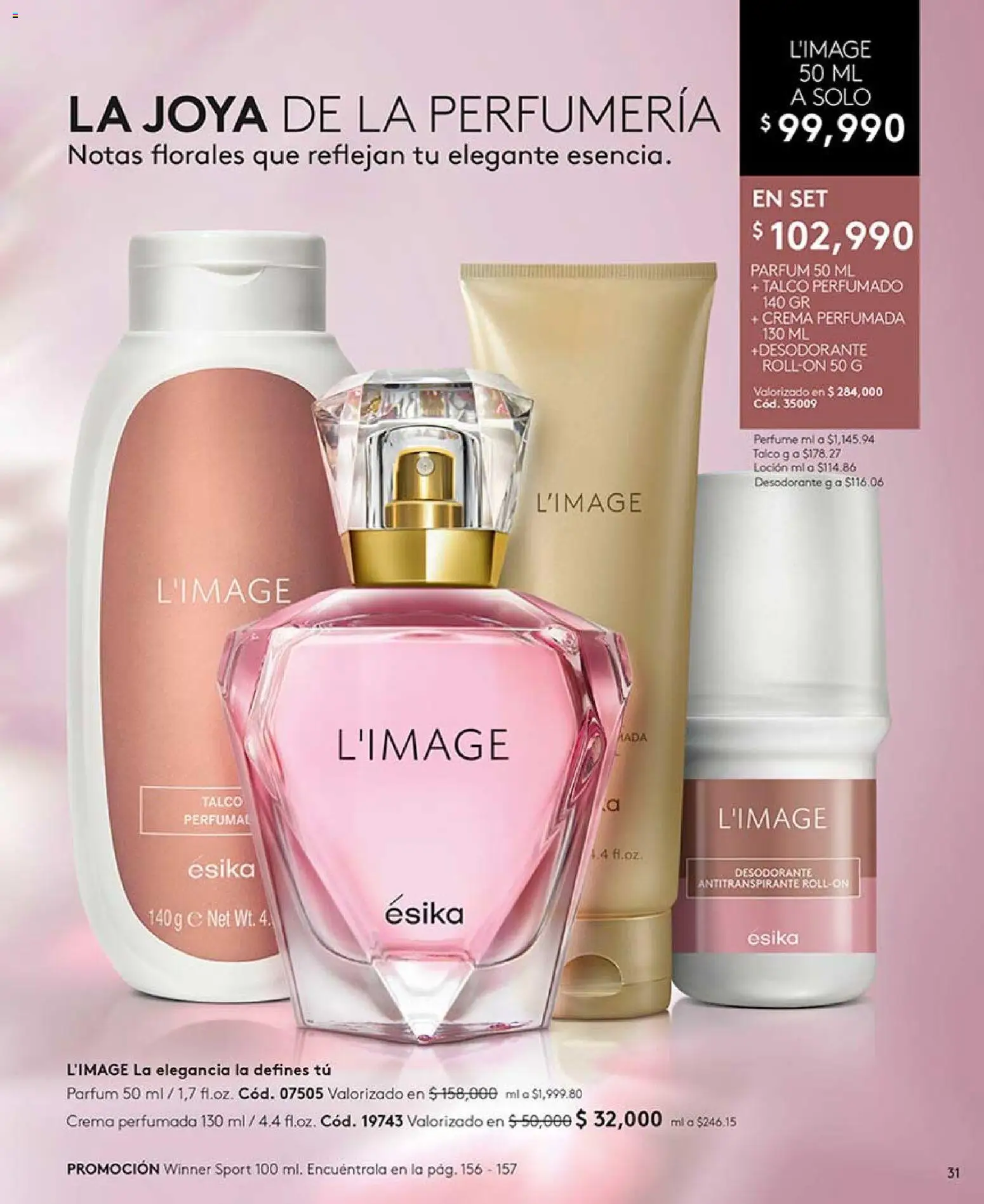 Ésika revista - valida desde el 17/07/2026 | Página: 31 | Productos: Loción, Perfume, Desodorante, Antitranspirante