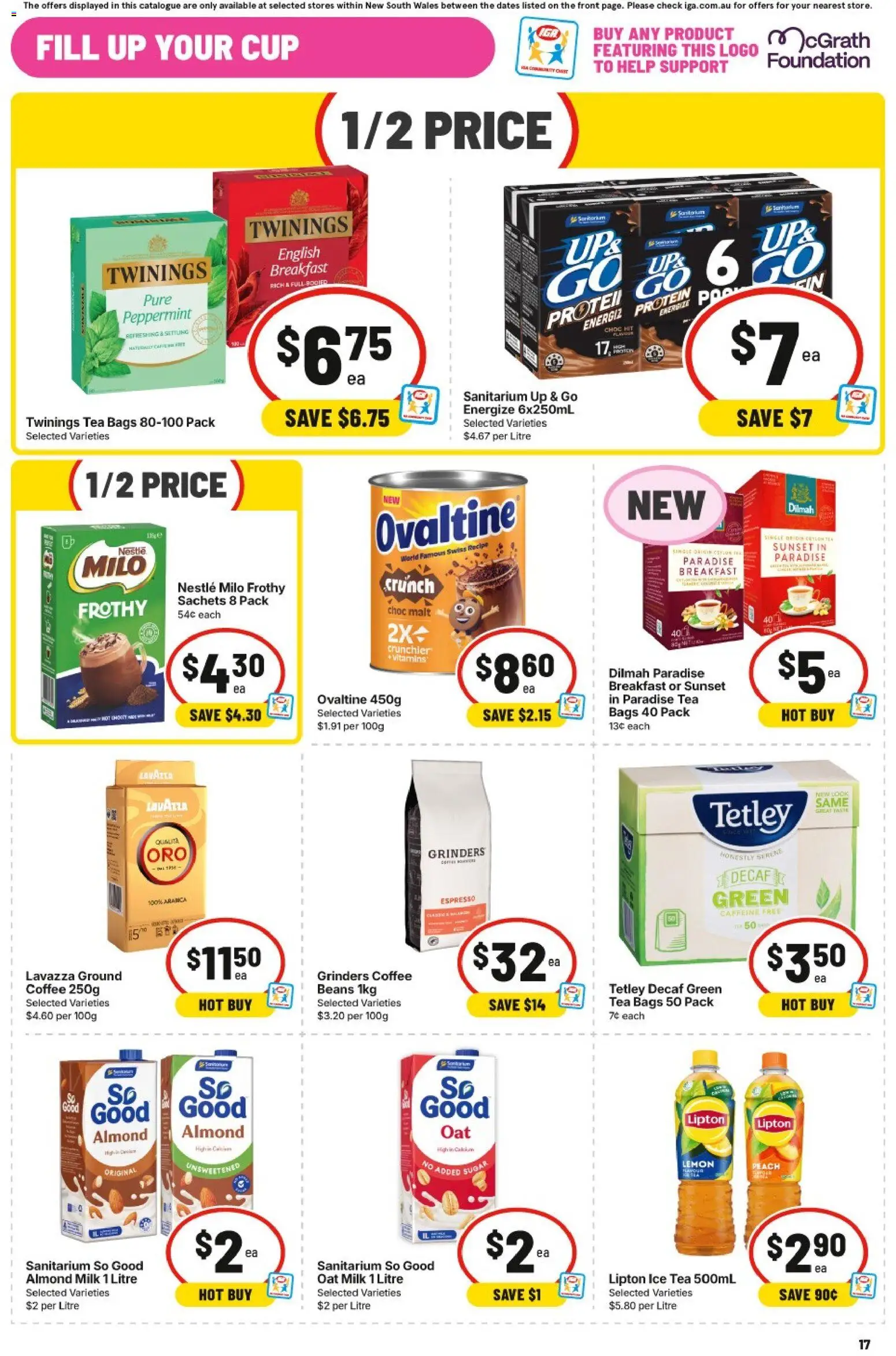 IGA catalogue - valid from 23/09/2026 | Page: 17 | Products: Tea, Lemon, Peach, Up & go