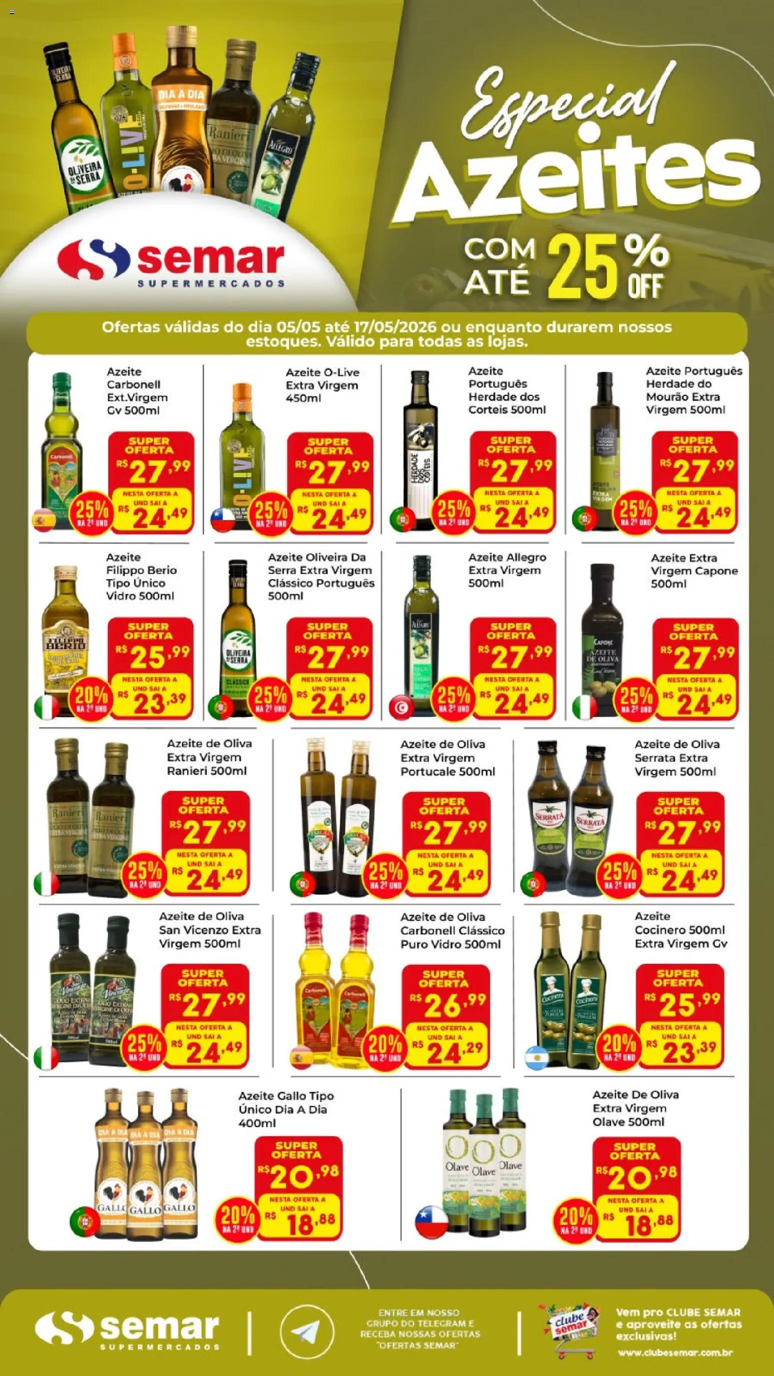 Semar Supermercado Folheto - válido de 05.05.2026 | Página: 1 | Produtos: Saia, Azeite