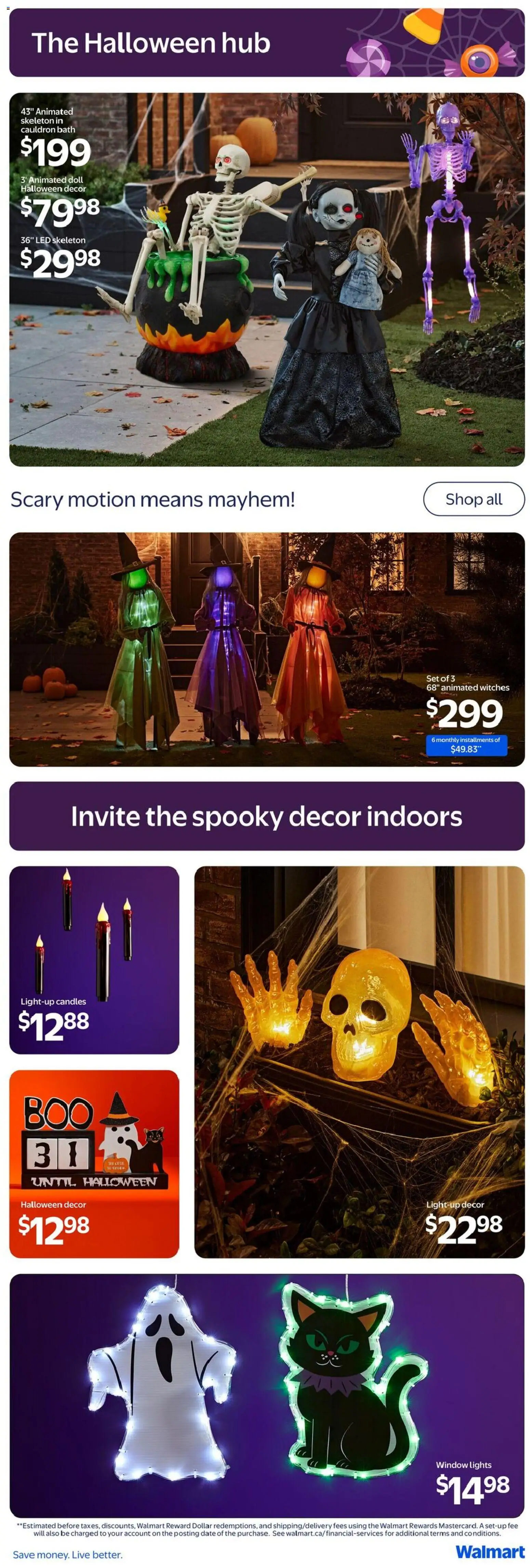 Walmart flyer valid from Oct 1, 2026 | Page: 2 | Products: Bath, Candles