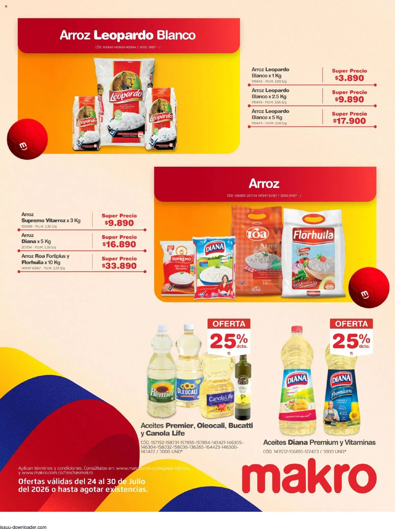 Makro revista - valida desde el 24/07/2026 | Página: 9 | Productos: Arroz, Vitaminas