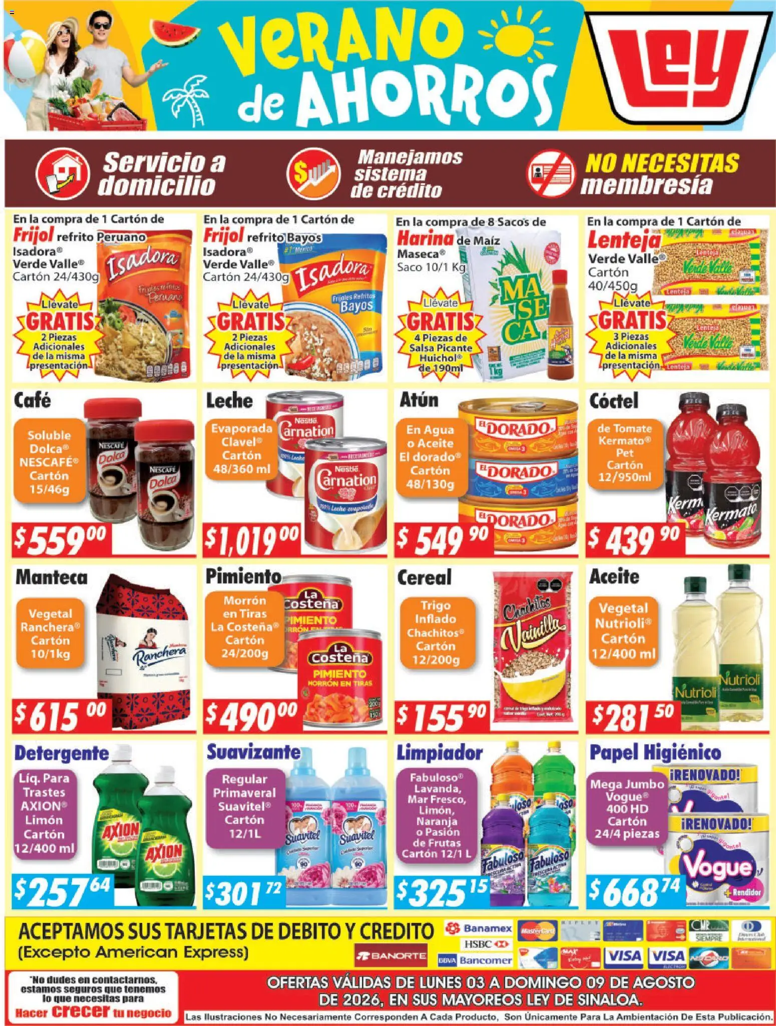 Nuevas ofertas de Casa Ley válidas en toda la República Mexicana desde el 03/08/2026. ¡Encuentra las mejores ofertas en Casa Ley folleto Sinaloa! | Página: 2 | Productos: Maíz, Atún, Tomate, Limón