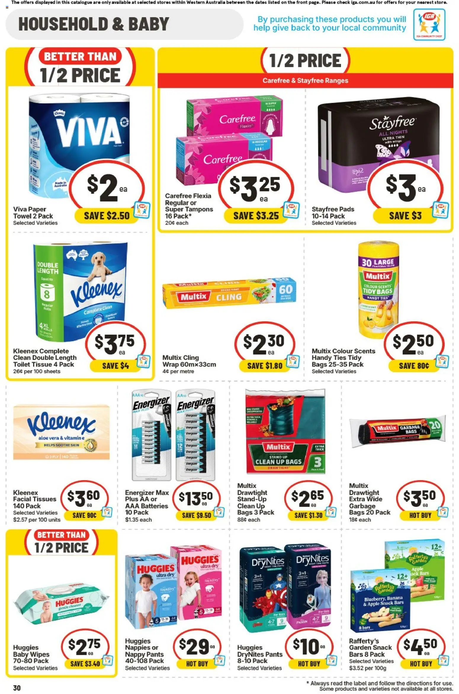 IGA catalogue - valid from 17.06.2026 | Page: 30 | Products: Nappies, Tampons, Tissues, Vitamin