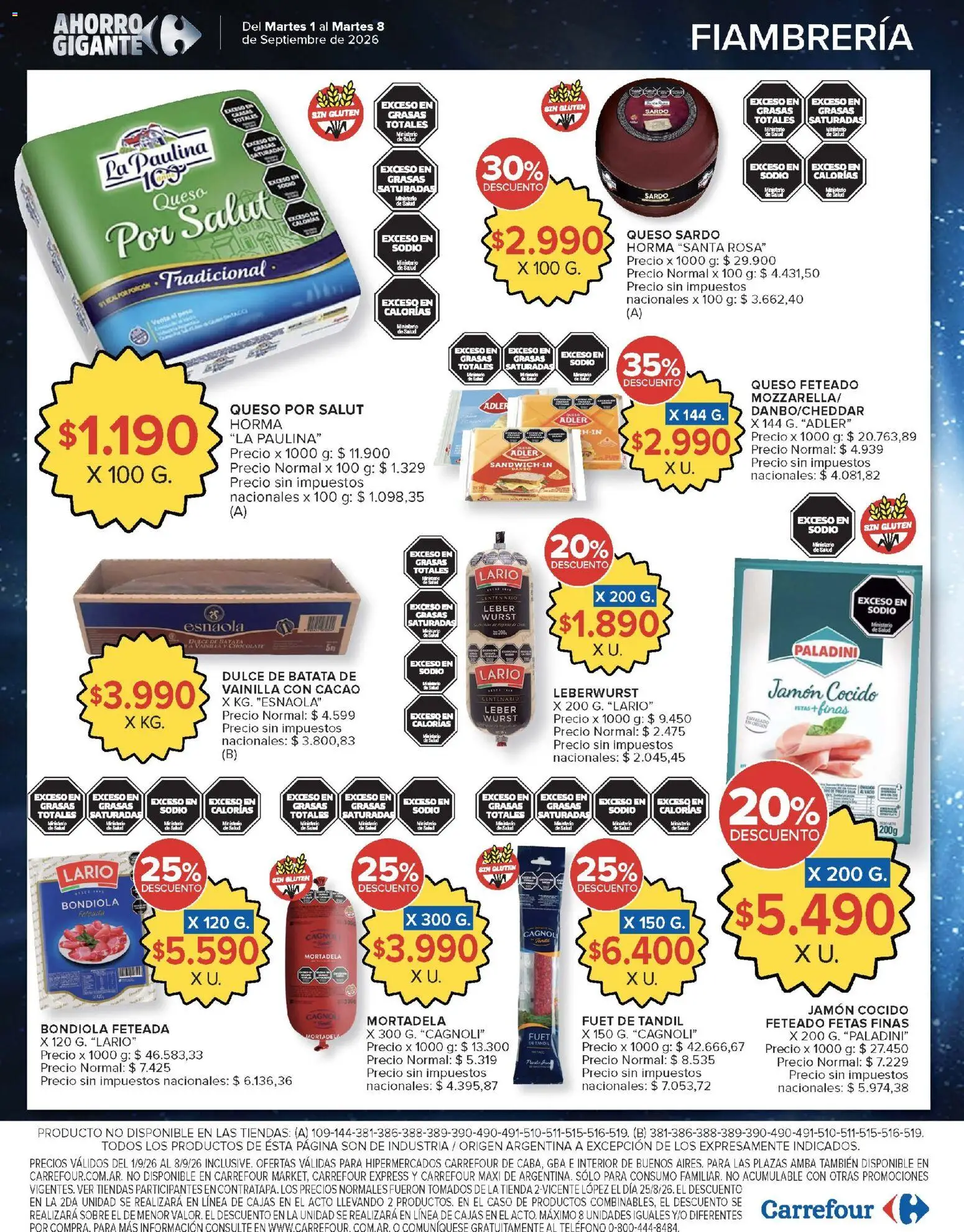 Carrefour - Ofertas │ válido desde el 01/09/2026 | Página: 11 | Productos: Vainilla, Jamón cocido, Batata, Cacao