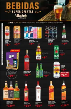 Bistek Supermercados ofertas Bebidas - Pré-Visualização do folheto da loja Bistek Supermercados, válido de 12.06.2026