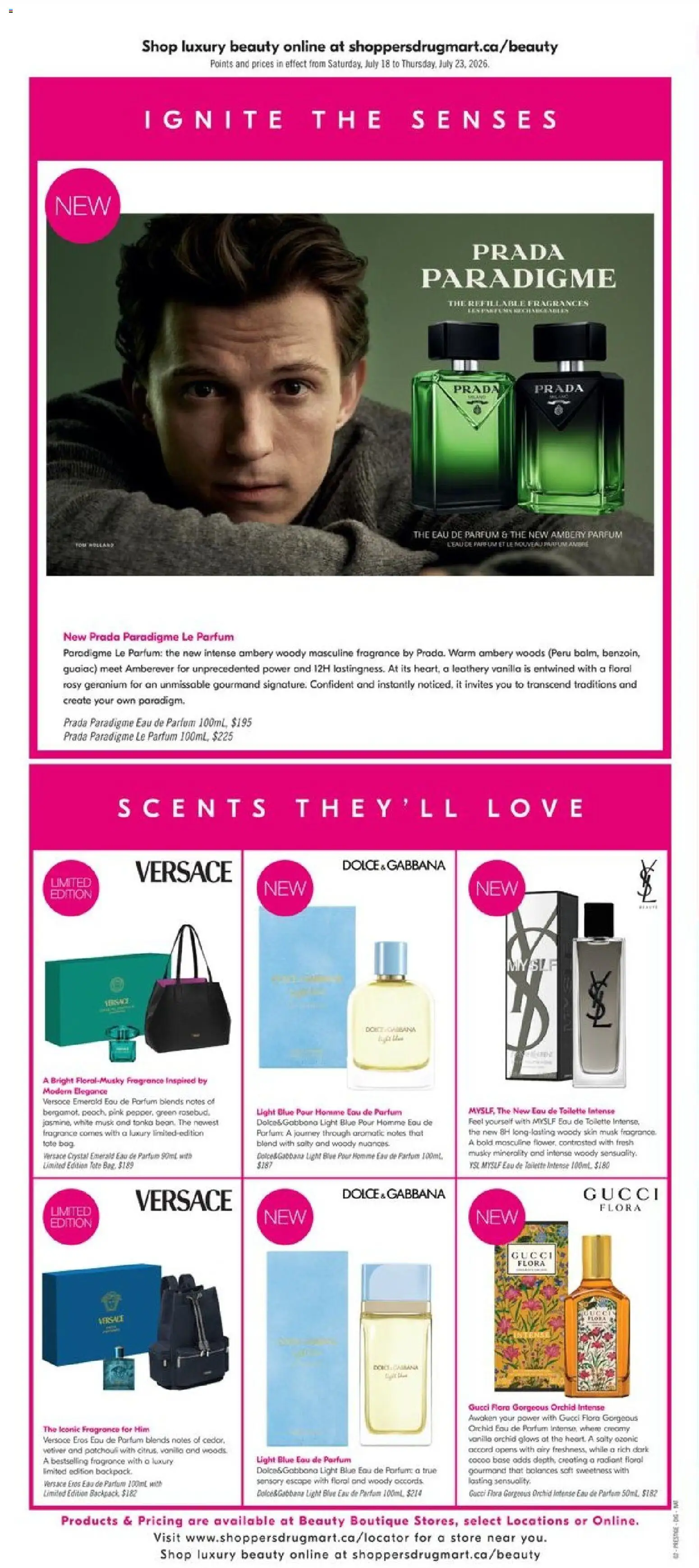 Shoppers flyer valid from Jul 17, 2026 | Page: 10 | Products: Sweetness, Eau de toilette, Orchid, Toilette