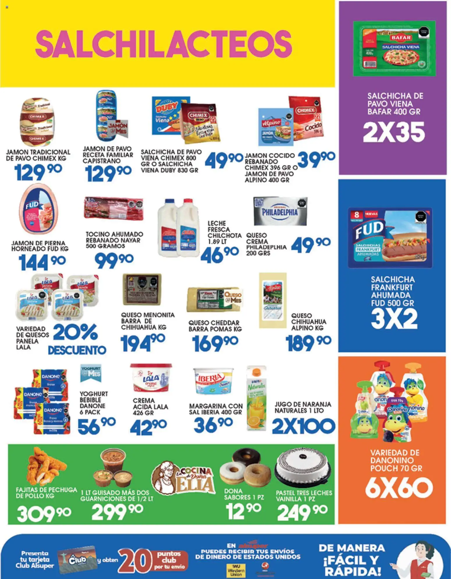 Nuevas ofertas de Alsuper válidas en toda la República Mexicana desde el 26.05.2026. ¡Encuentra las mejores ofertas en Alsuper folleto Laguna! | Página: 3 | Productos: Pollo, Salchicha, Pastel, Cocina