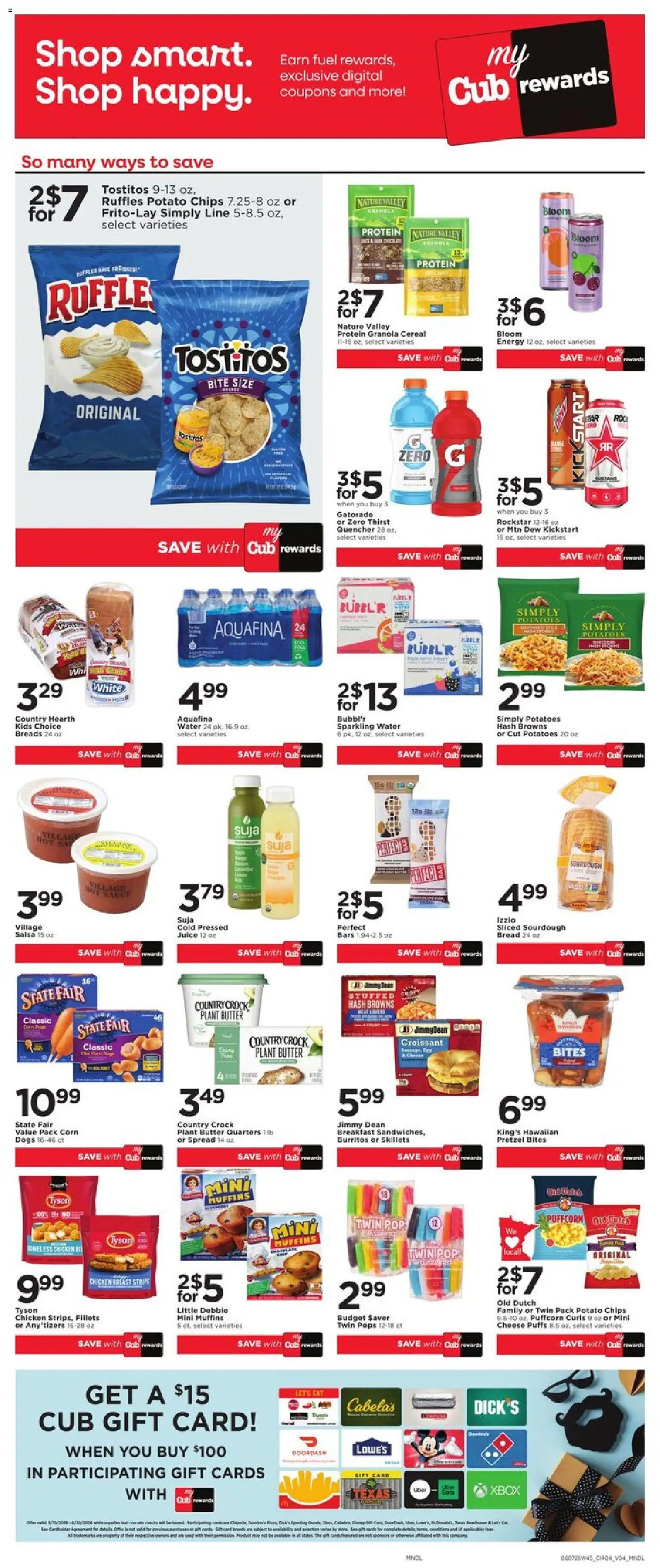 Cub Foods Weekly Ad - valid from 07.06.2026 | Page: 6 | Products: Cheese, Bread, Potatoes, Xbox