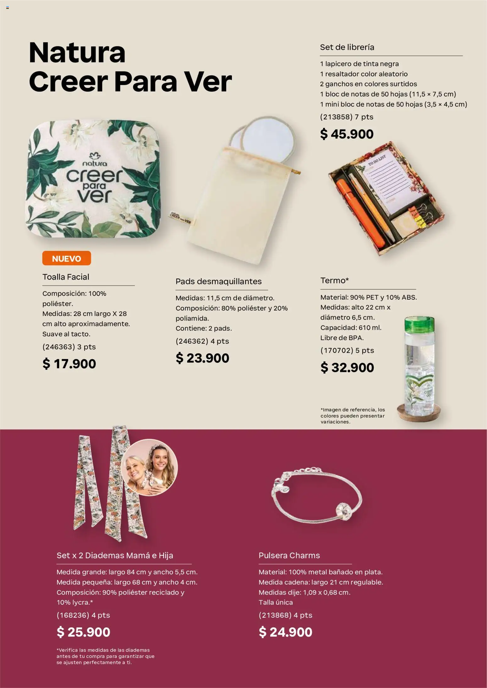 Natura revista - valida desde el 22/07/2026 | Página: 162 | Productos: Pulsera, Cadena, Toalla, Dije