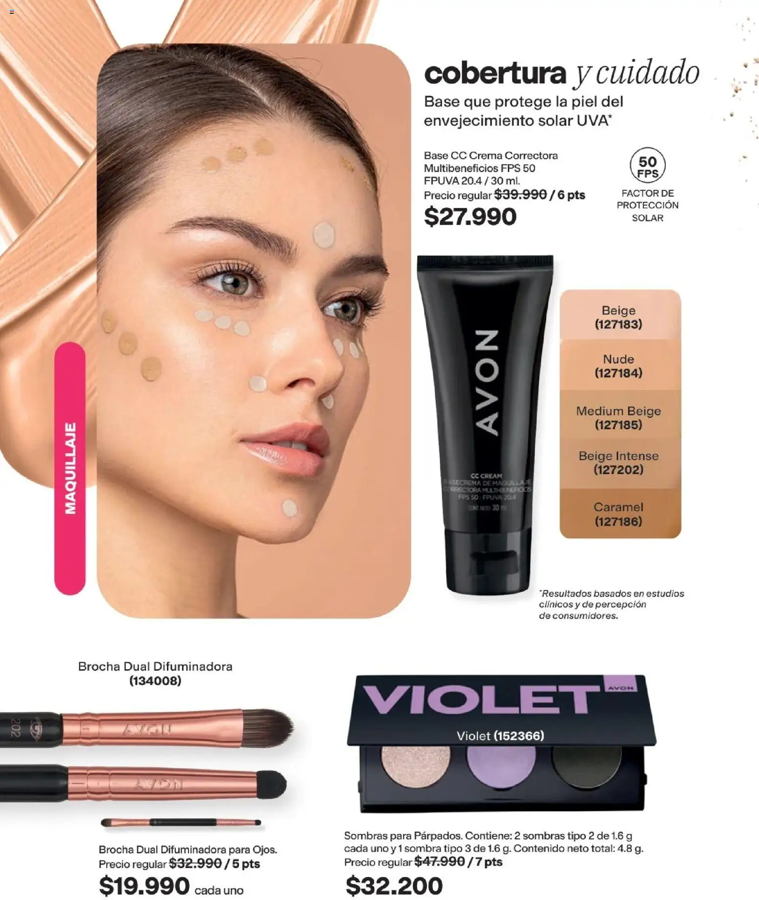 Avon revista - valida desde el 29/07/2026 | Página: 70 | Productos: Crema, Brocha, Maquillaje, Sombra