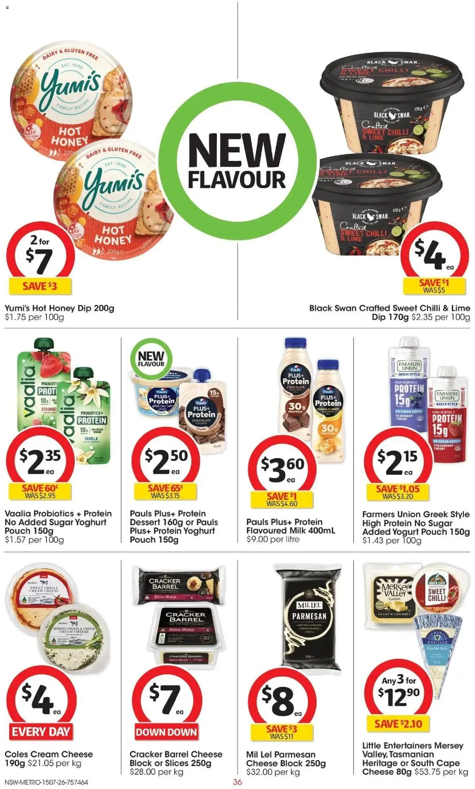Coles catalogue - valid from 15/07/2026 | Page: 36 | Products: Milk, Protein, Lime, Vanilla