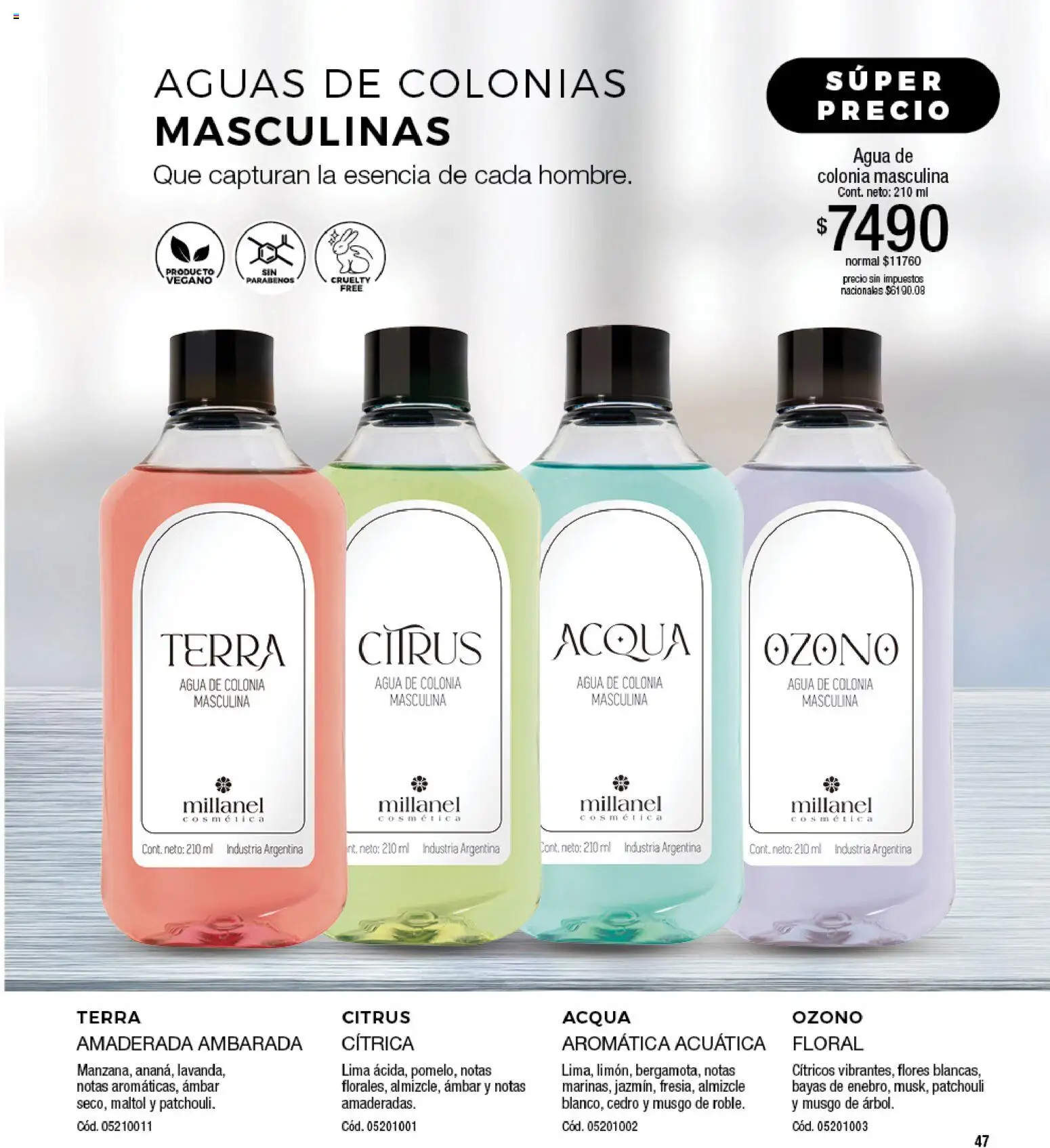 Millanel - Catálogo │ válido desde el 17/08/2026 | Página: 47 | Productos: Flores, Cítricos, Lima, Agua