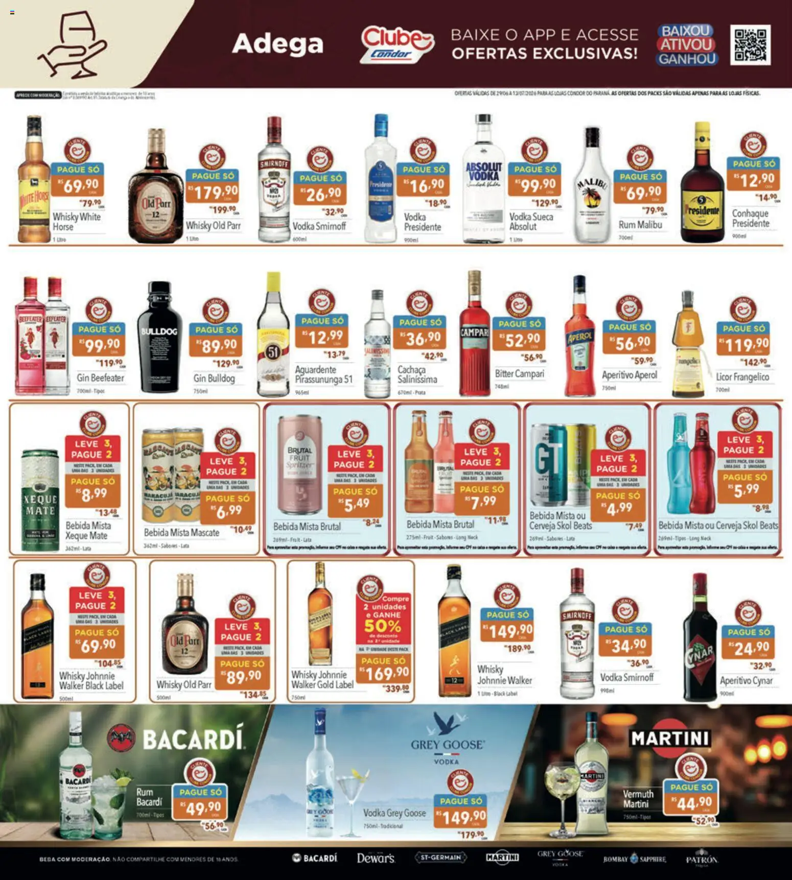 Supermercados Condor Folheto - válido de 29/06/2026 | Página: 20 | Produtos: Maracujá, Licor, Cerveja, Campari