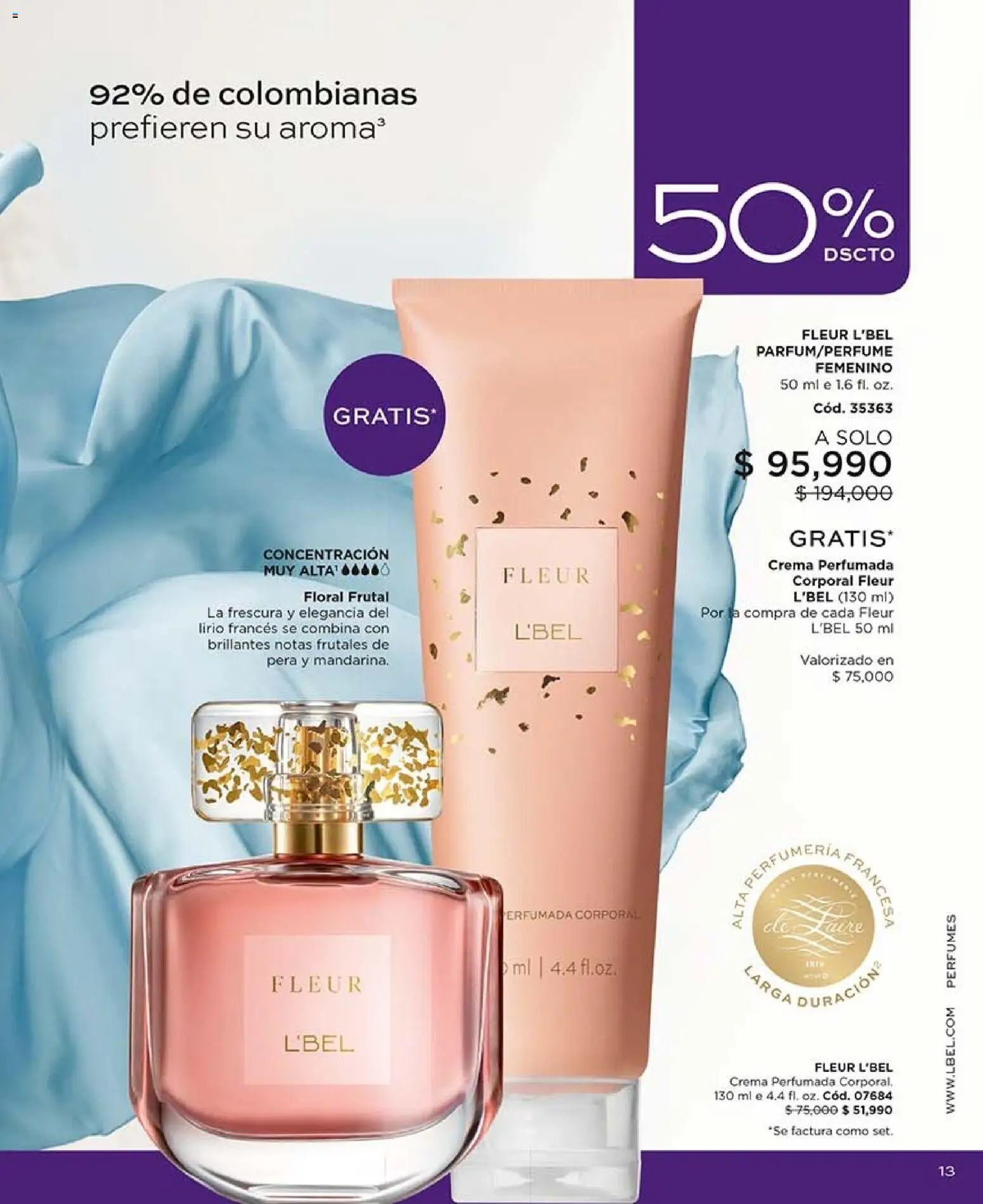 L'Bel revista - valida desde el 30/10/2026 | Página: 13 | Productos: Crema, Perfumes, Perfume, Pera