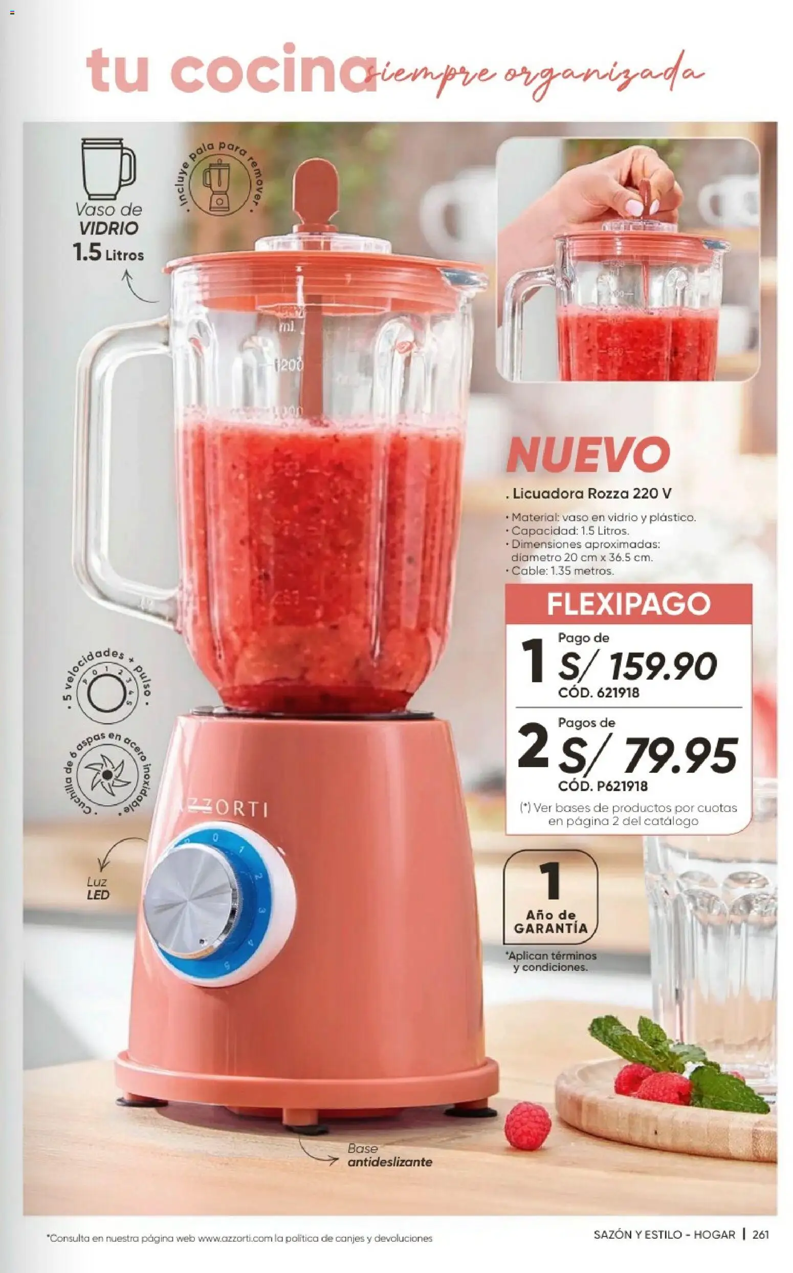 Catálogo Azzorti válido desde 21/09/2026 | Página: 263 | Productos: Vaso, Cable