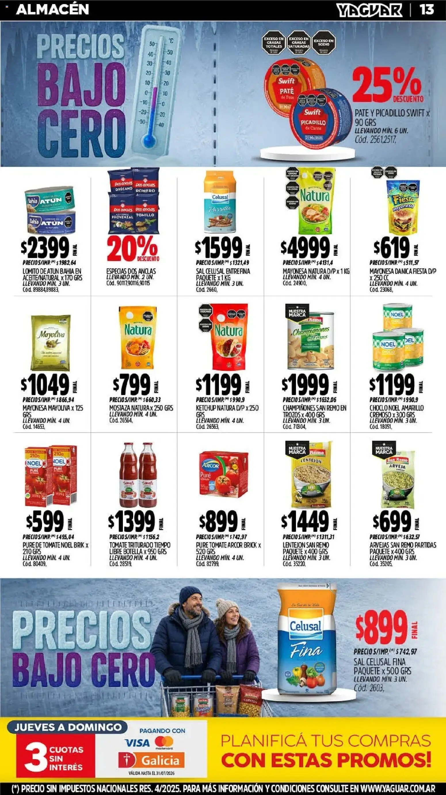 Yaguar - Oferta Semanal Buenos Aires │ válido desde el 20/07/2026 | Página: 14 | Productos: Botella, Mayonesa, Ketchup, Atún