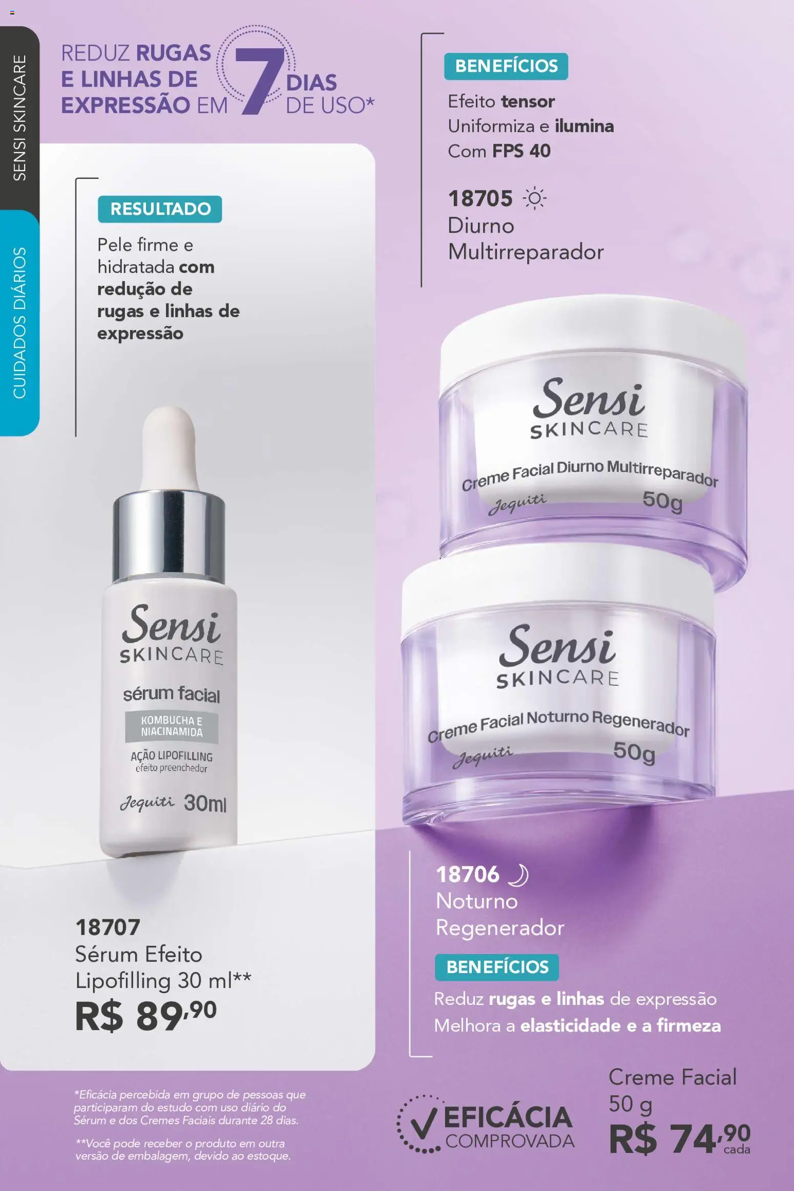Jequiti Folheto - válido de 07/08/2026 | Página: 12 | Produtos: Creme facial, Sérum, Creme