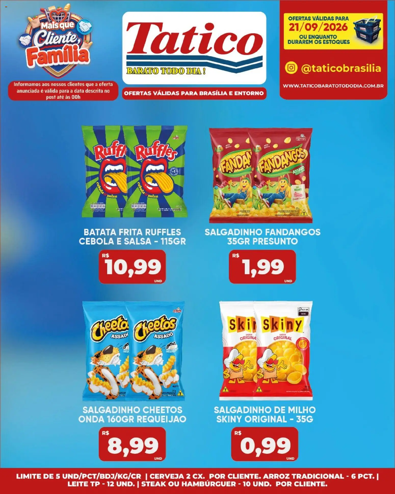 Tatico Folheto - válido de 21/09/2026 | Página: 17 | Produtos: Salsa, Cerveja, Milho, Requeijão