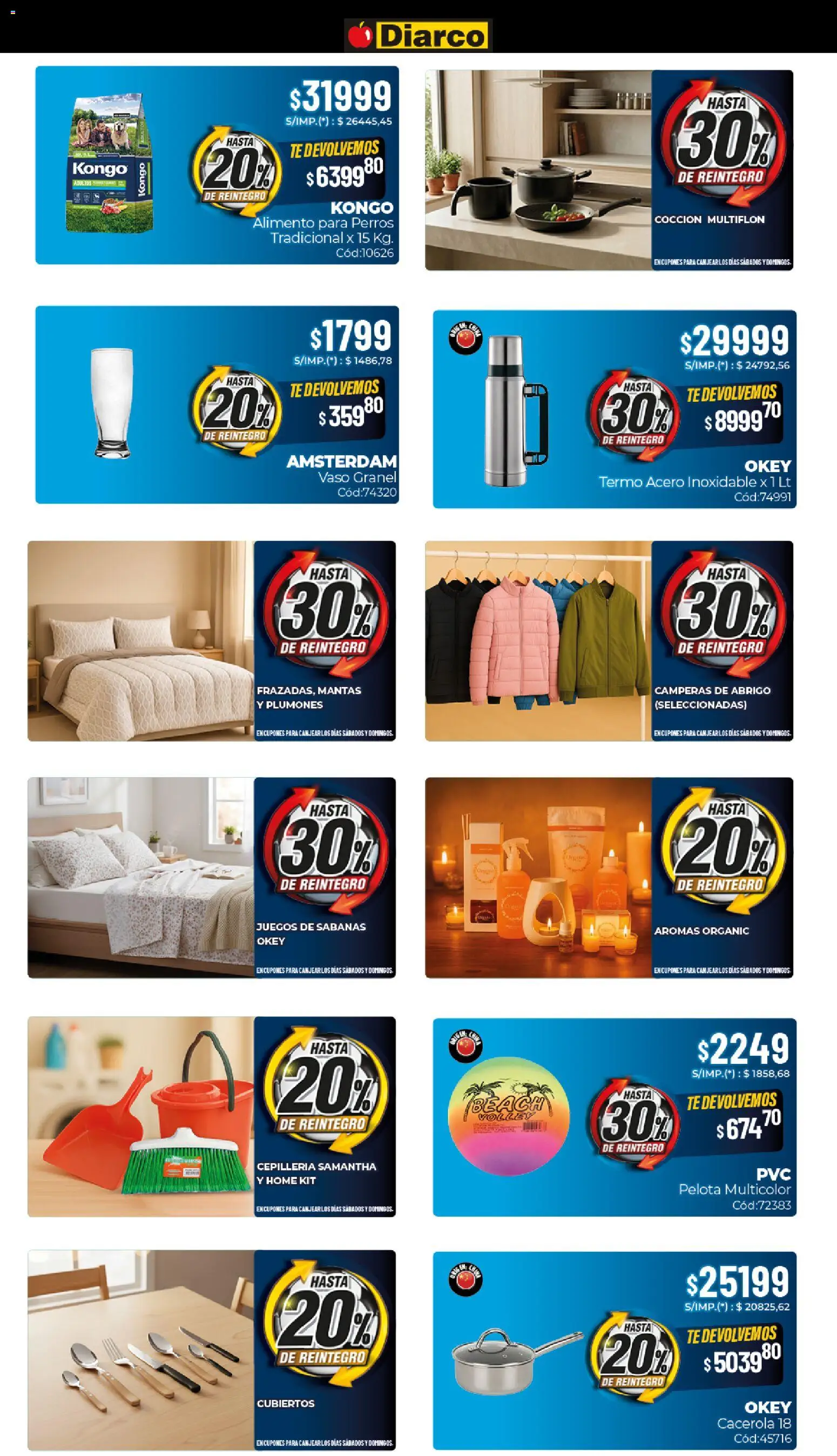 Diarco ofertas │ válido desde el 08.06.2026 | Página: 17 | Productos: Sabanas, Termo, Pelota, Té