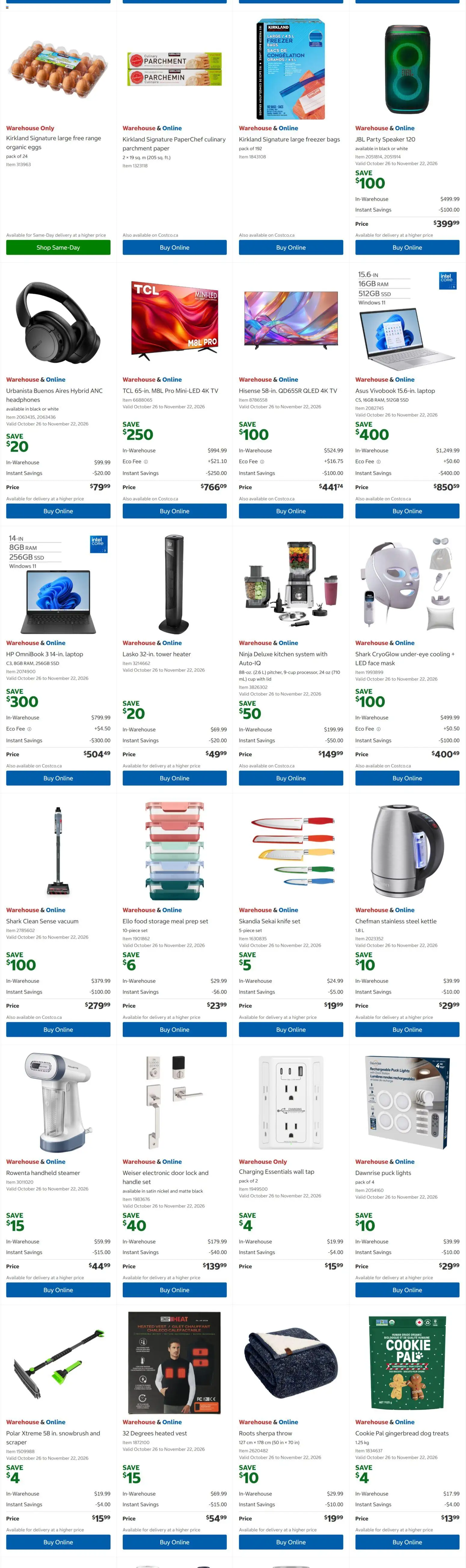 Costco flyer valid from Oct 26, 2026 | Page: 4