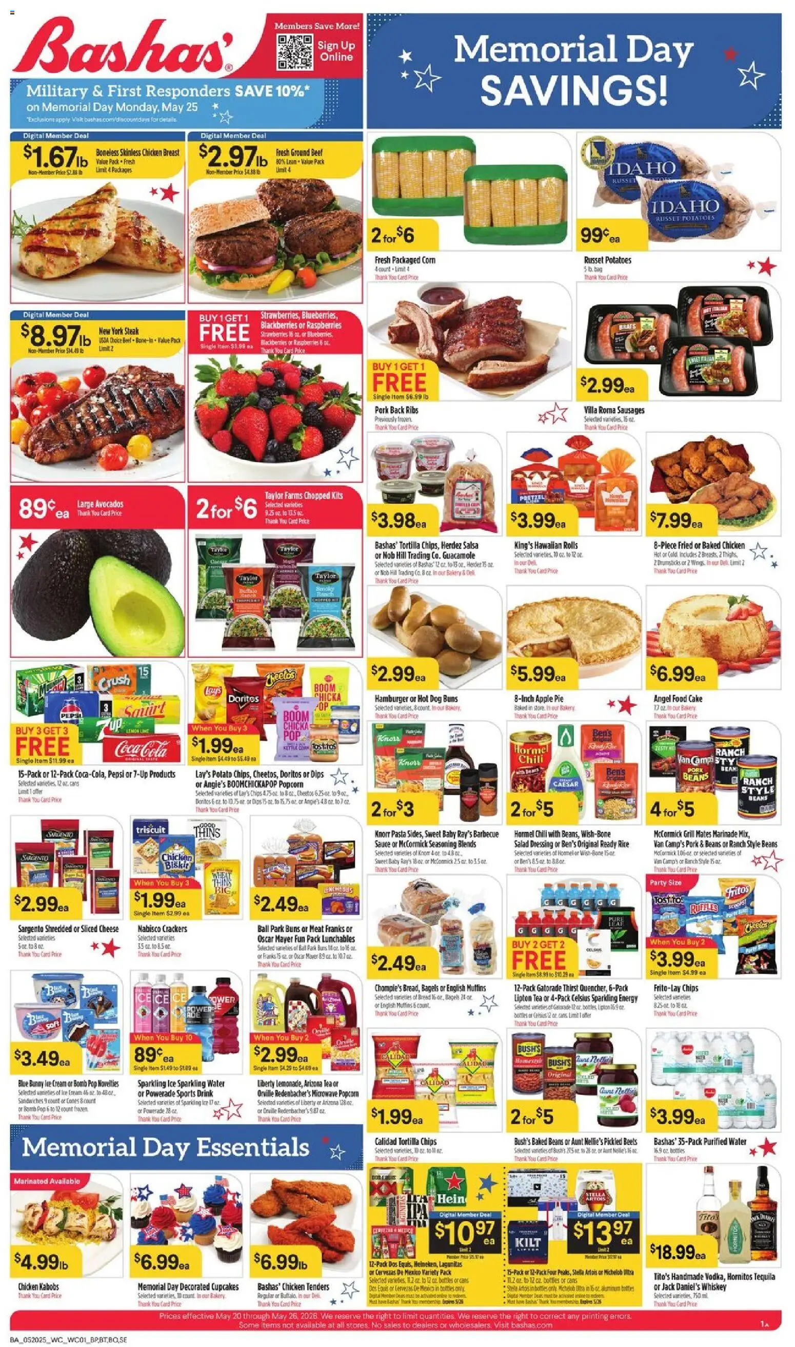 Basha's Weekly Ad - valid from 20.05.2026 | Page: 2 | Products: Pork, Cream, Salad, Grill