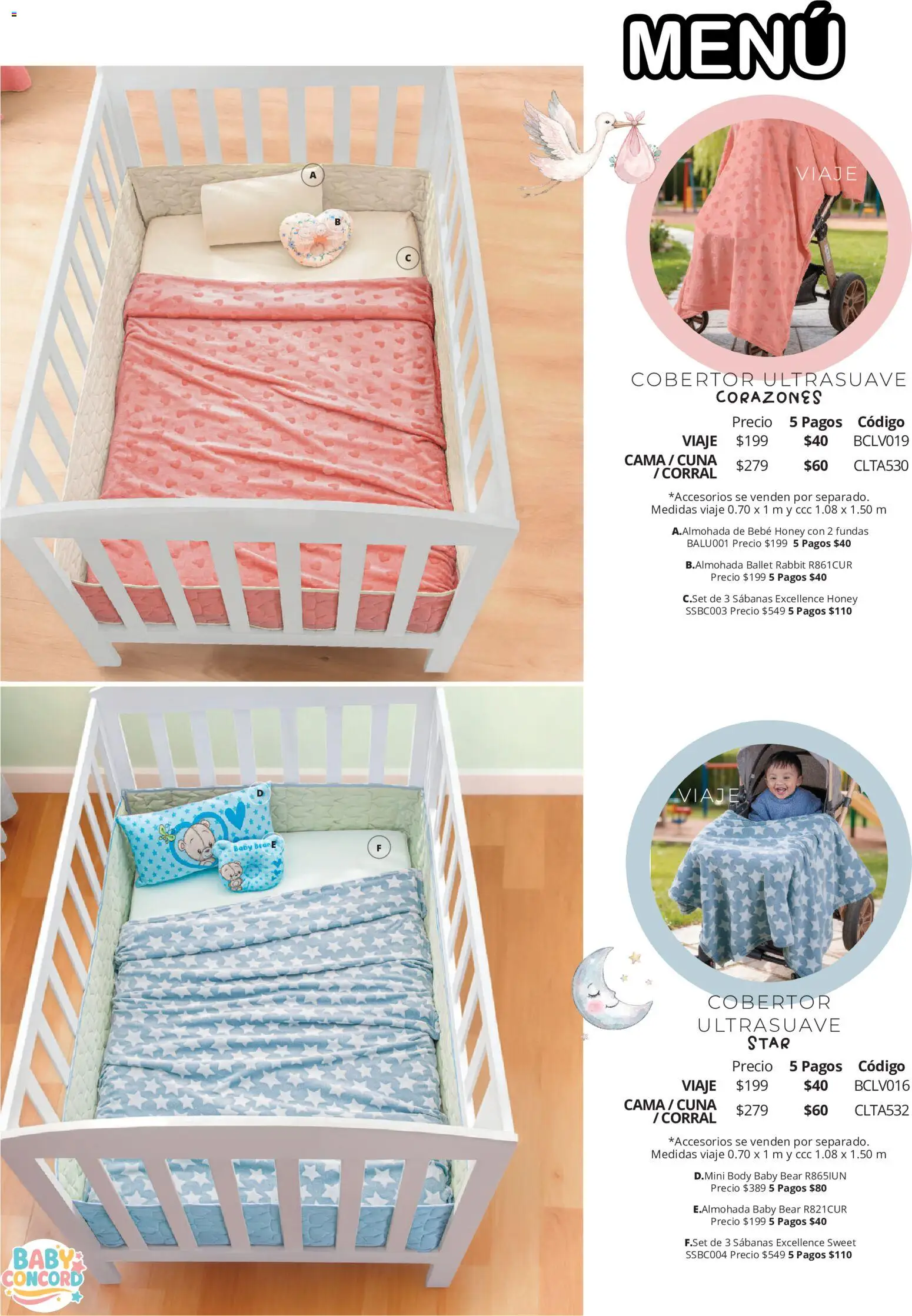 Nuevas ofertas de Colchas Concord válidas en toda la República Mexicana desde el 01/08/2026. ¡Encuentra las mejores ofertas en Colchas Concord catálogo Colección Bebé! | Página: 10 | Productos: Cobertor, Cama, Body, Cuna