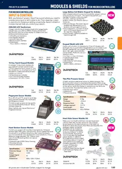 Preview of Jaycar Engineering & Scientific Catalogue 2025/2026  - valid from 09.07.2025 | Page: 149 | Products: Light, Monitor, Nano, Robot