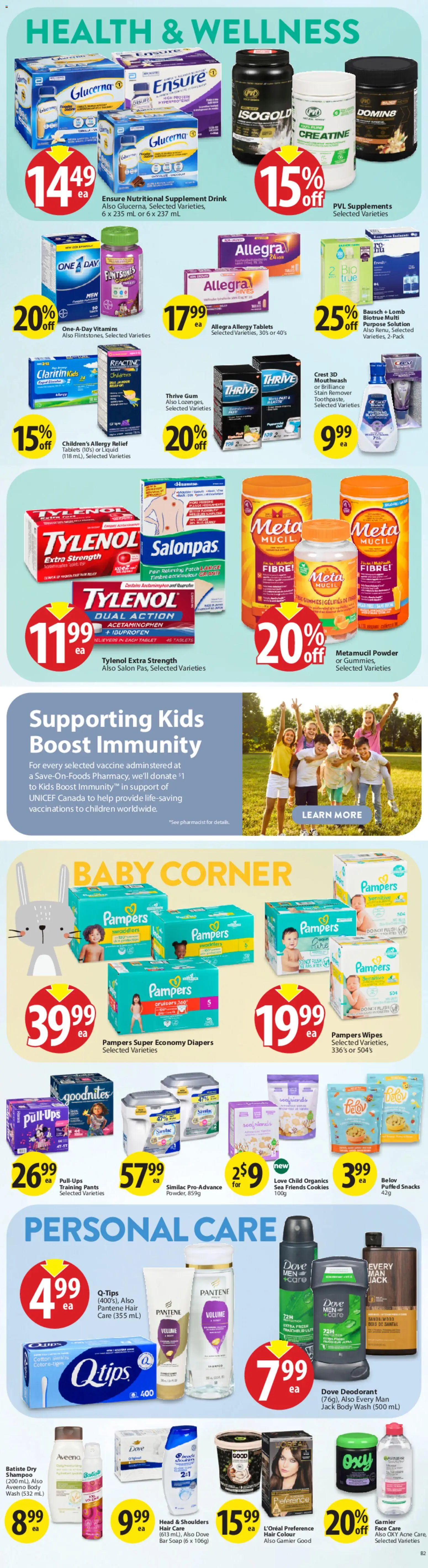 Save on foods flyer valid from 11.06.2026 | Page: 28 | Products: Shampoo, Body wash, Deodorant, Stain remover