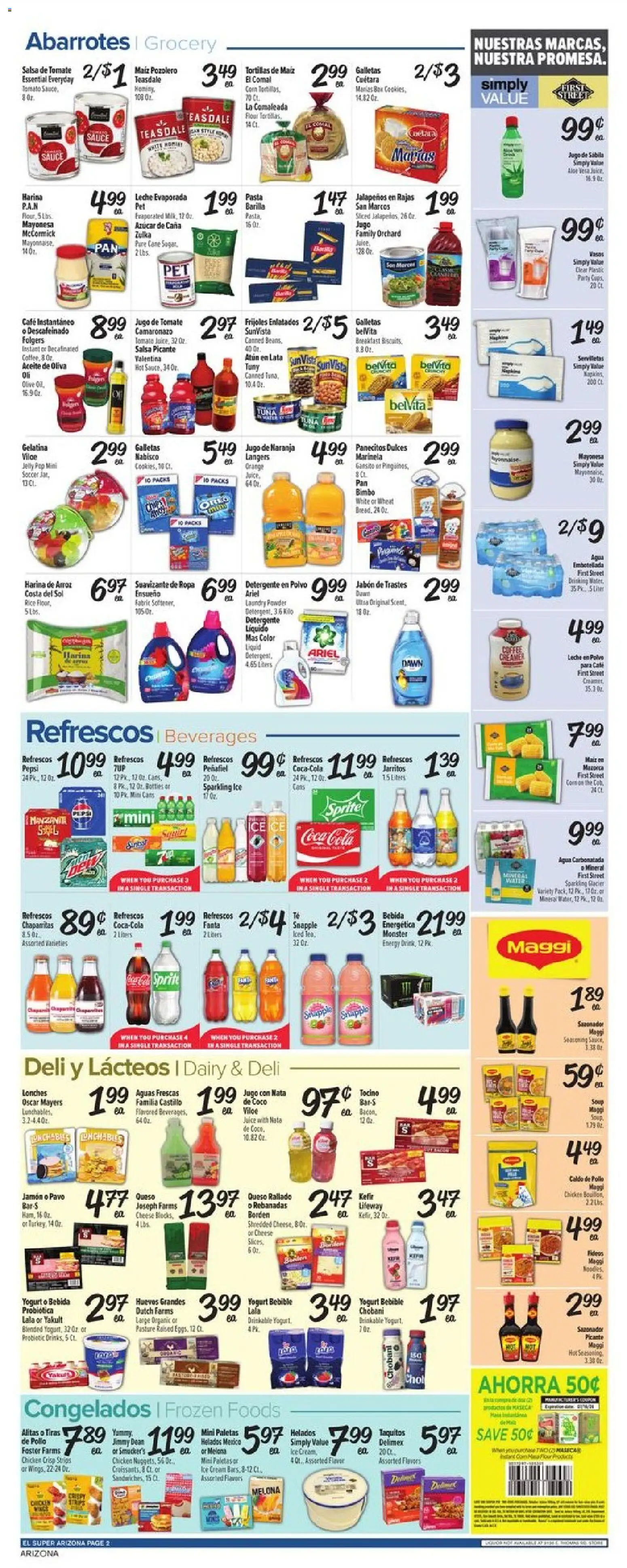 El Super Weekly Ad - AK - valid from 07/08/2026 | Page: 2 | Products: Powder, Yogurt, Juice, Sauce