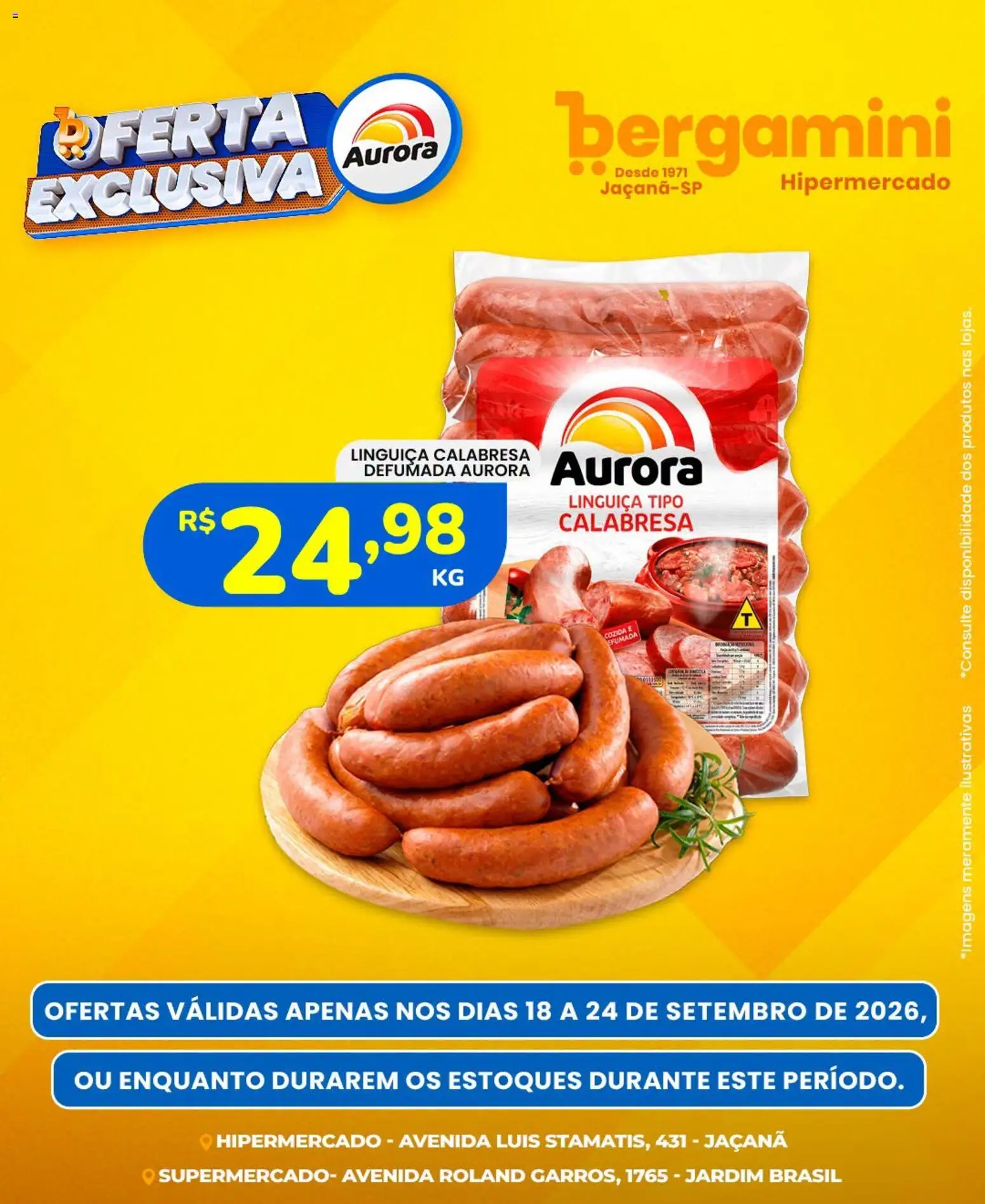 Supermercado Bergamini Folheto - válido de 18/09/2026 | Página: 2 | Produtos: Linguiça